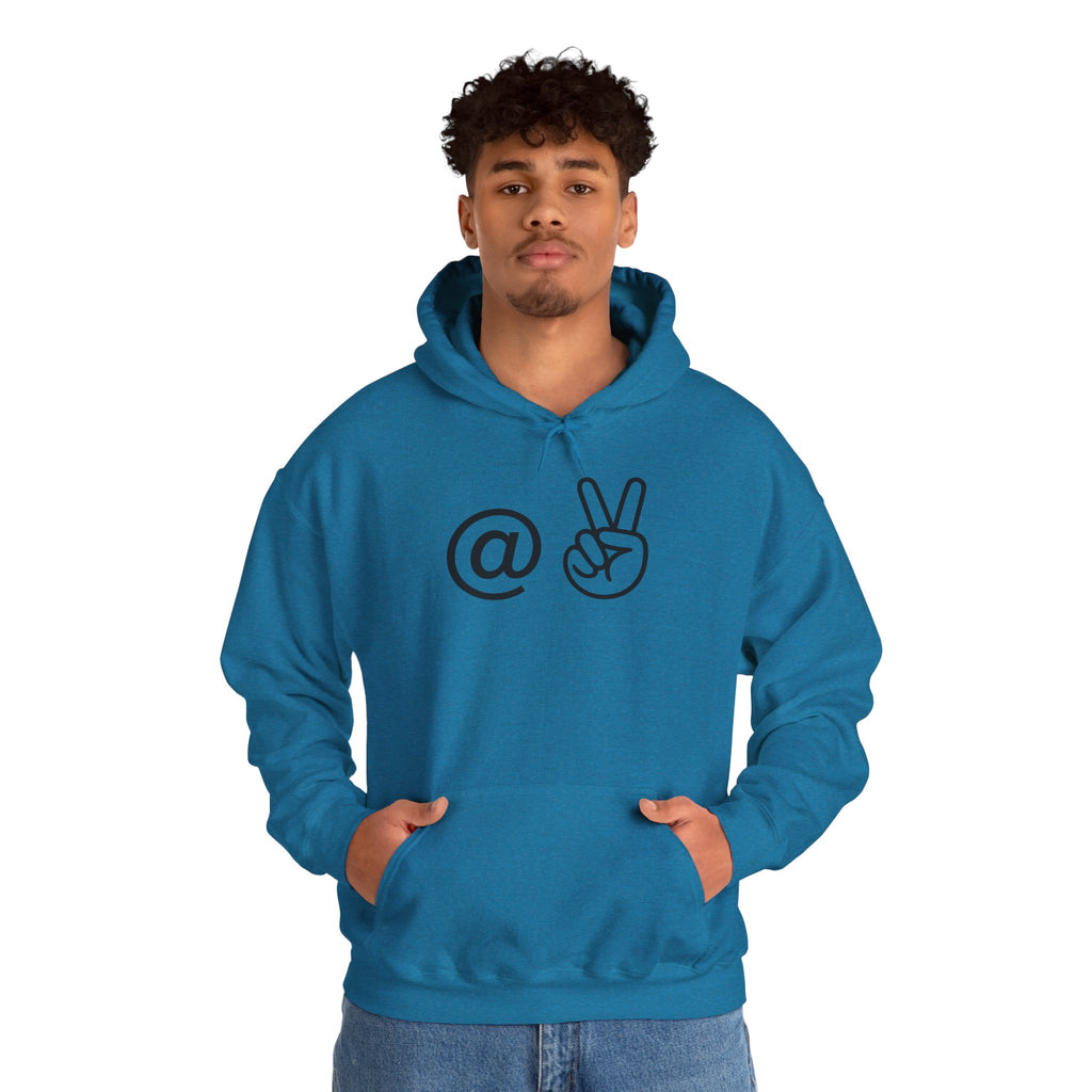 At Peace Minimal Hand Graphic Hoodie — Peaceful Vibes Unisex Hoodie