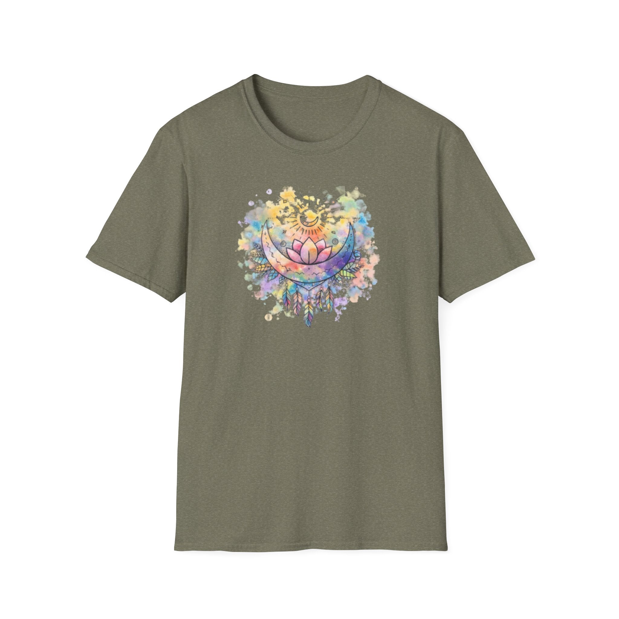 Lotus Dreamcatcher Watercolor T-Shirt — Sun & Feather Spiritual Tee