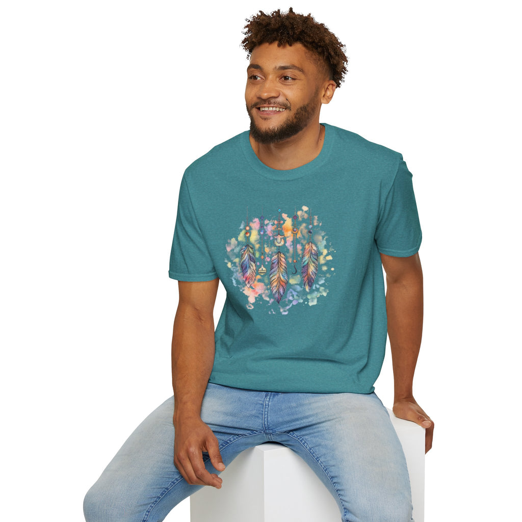 Watercolor Dreamcatcher T-Shirt — Boho Feather Graphic Tee