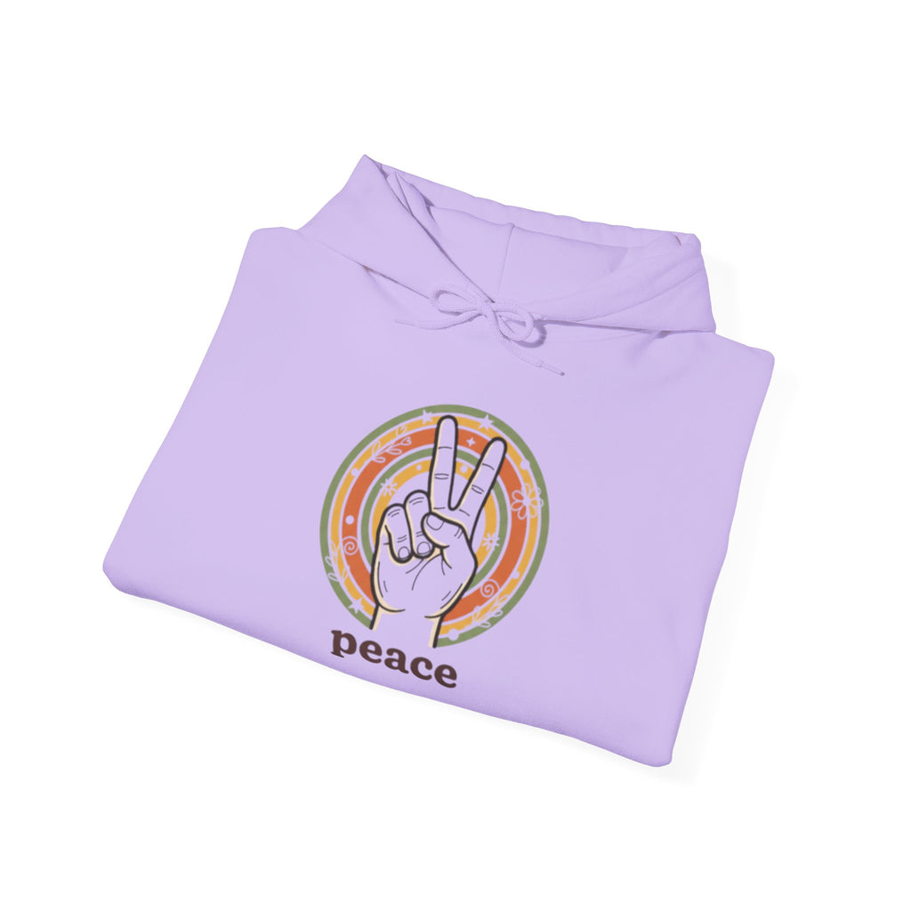 Peace Sign Hoodie — Retro Vibe Peace Hand Graphic Sweatshirt