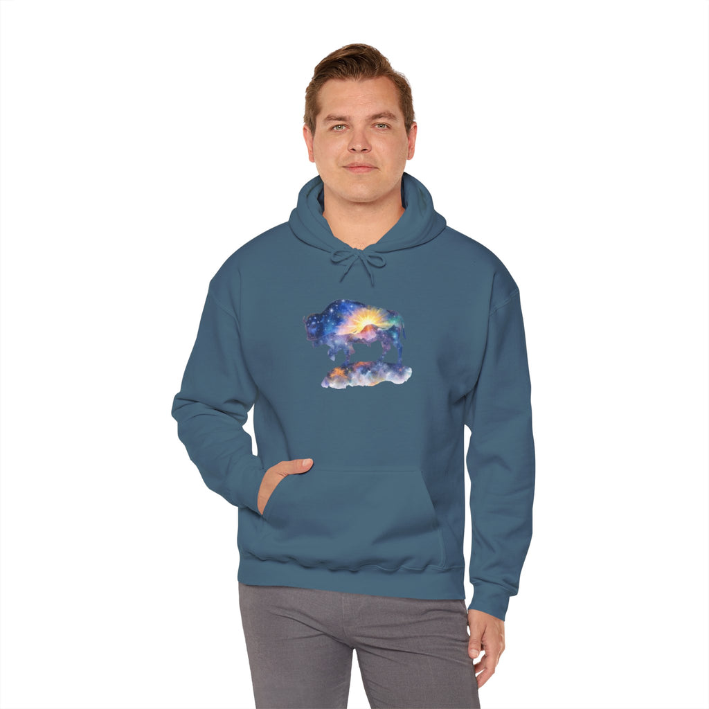 Colorful Bison Graphic Pullover
