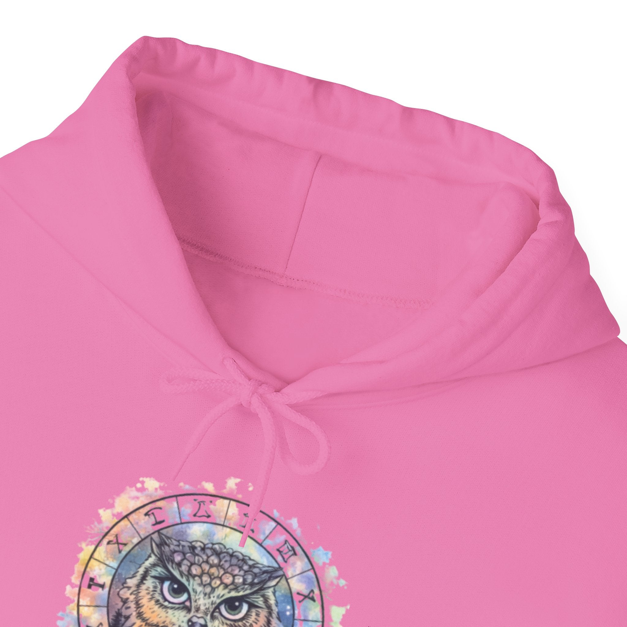 Owl Mandala Hoodie — Colorful Spiritual Owl Graphic Sweatshirt