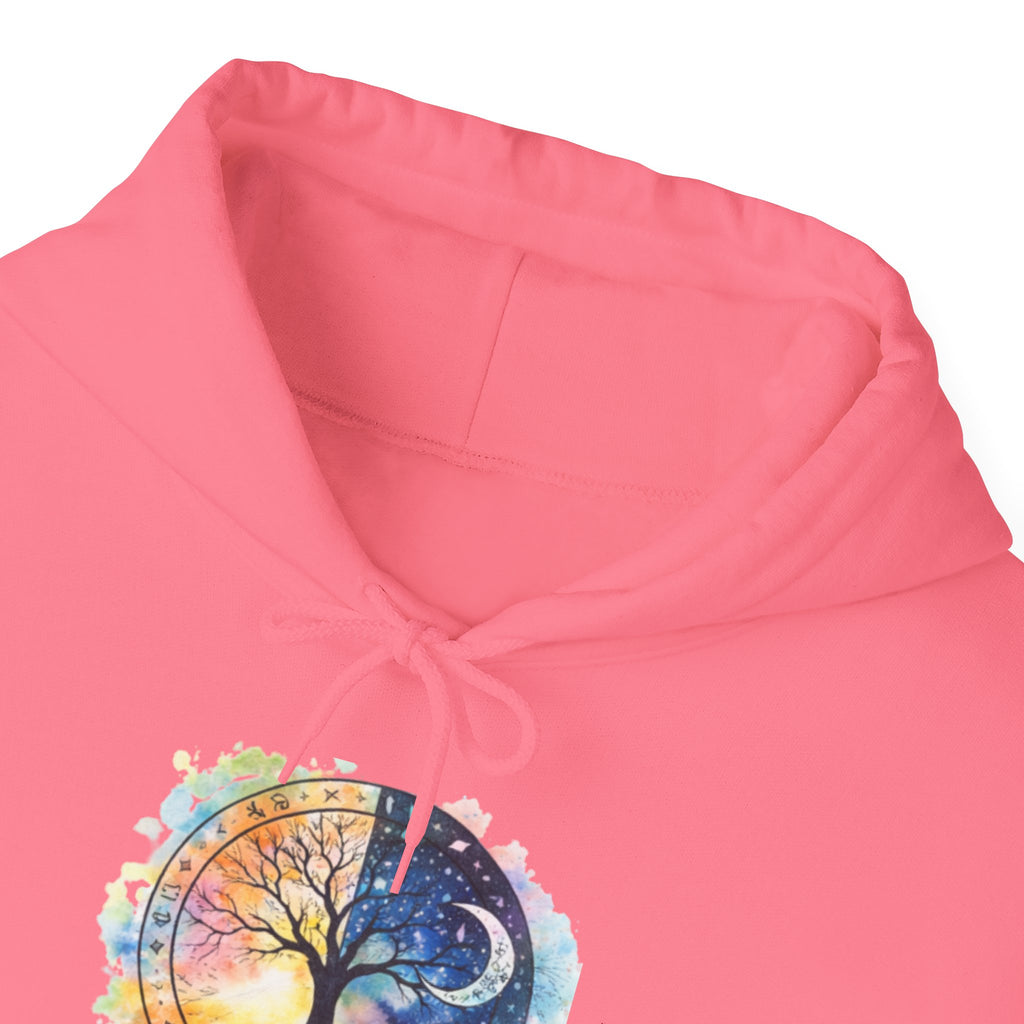 Yin Yang Tree Of Life Hoodie — Colorful Sun & Moon Spiritual Pullover
