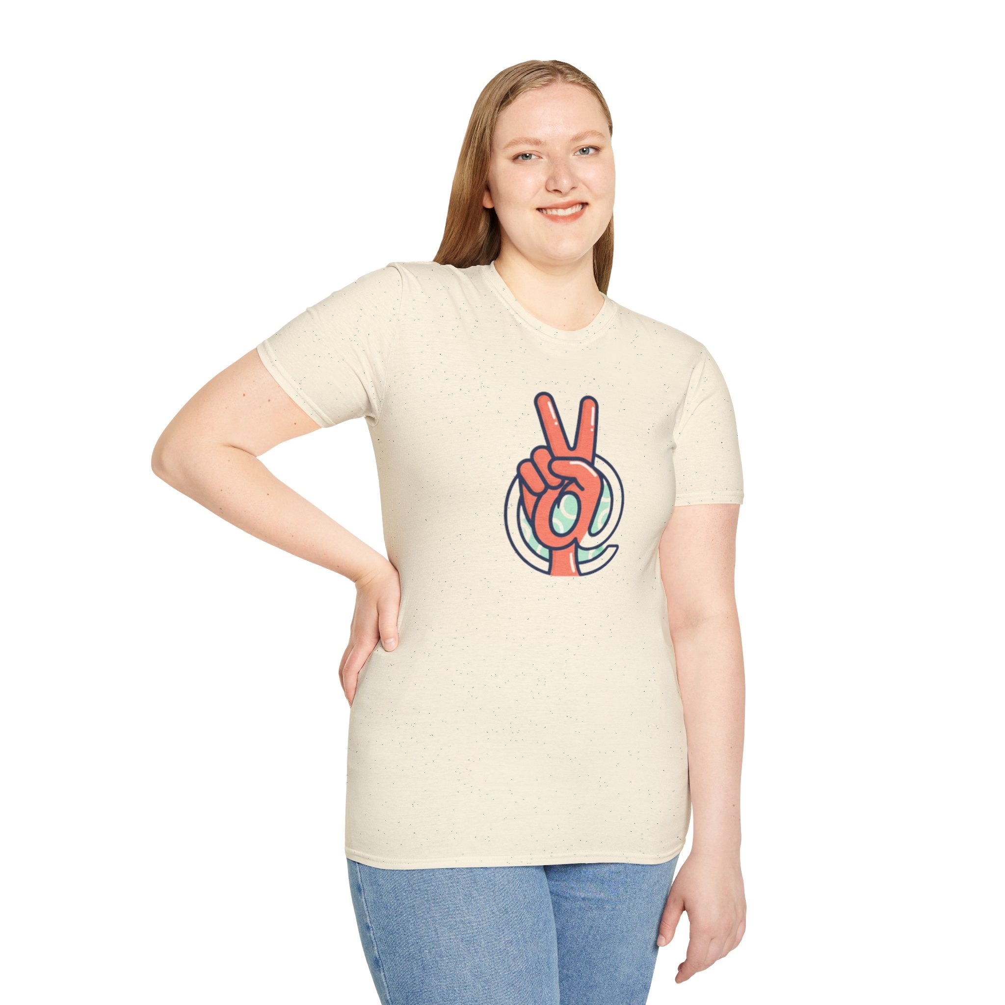 Peace Sign Hand T-Shirt | Retro Vibes, Minimal Graphic