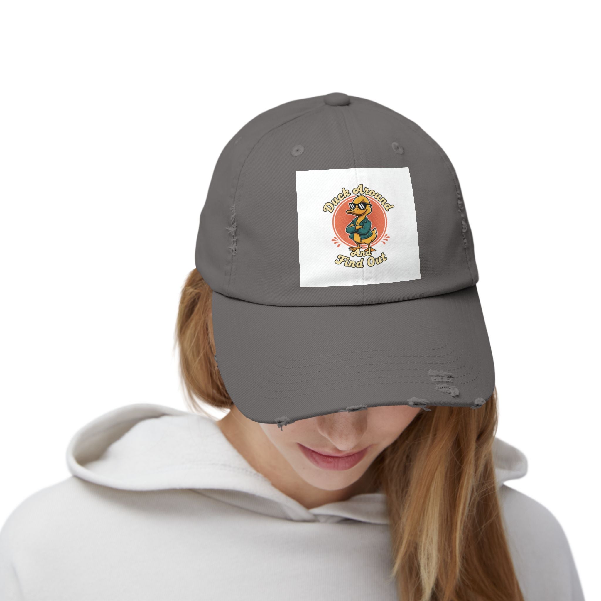 Duck Around and Find Out — Vintage Cartoon Distressed Cap