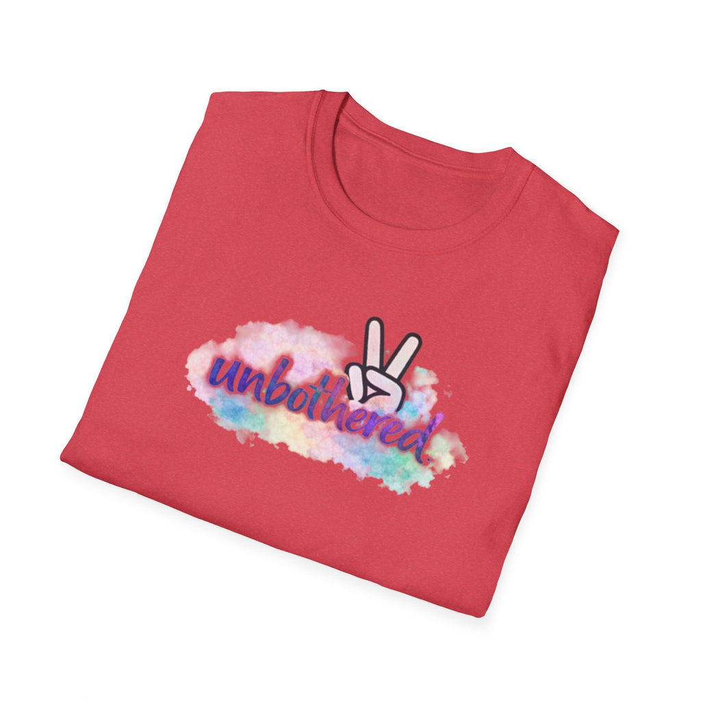 Unbothered Peace Sign T‑Shirt — Colorful Watercolor Graphic Tee