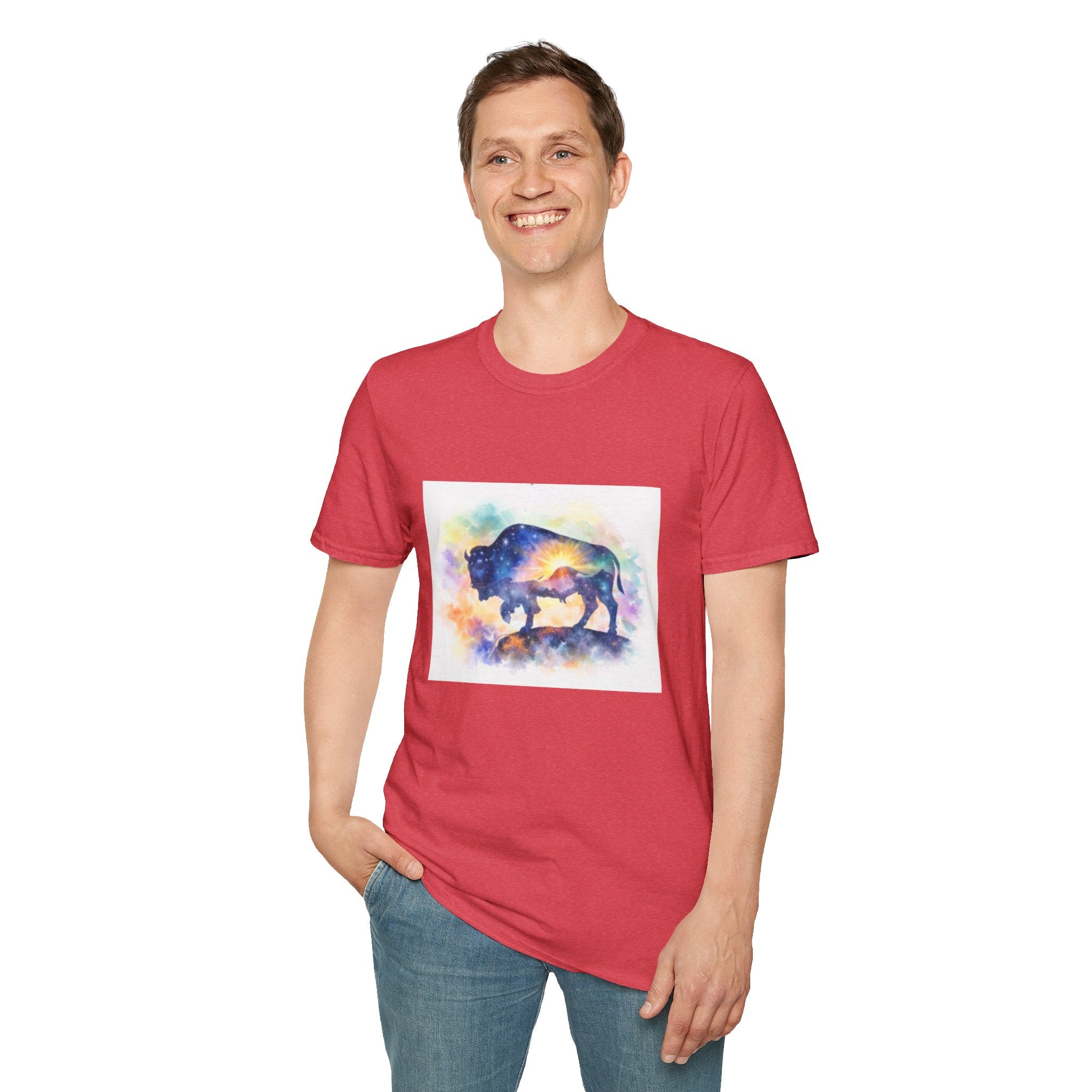 Colorful Watercolor Bison T-Shirt