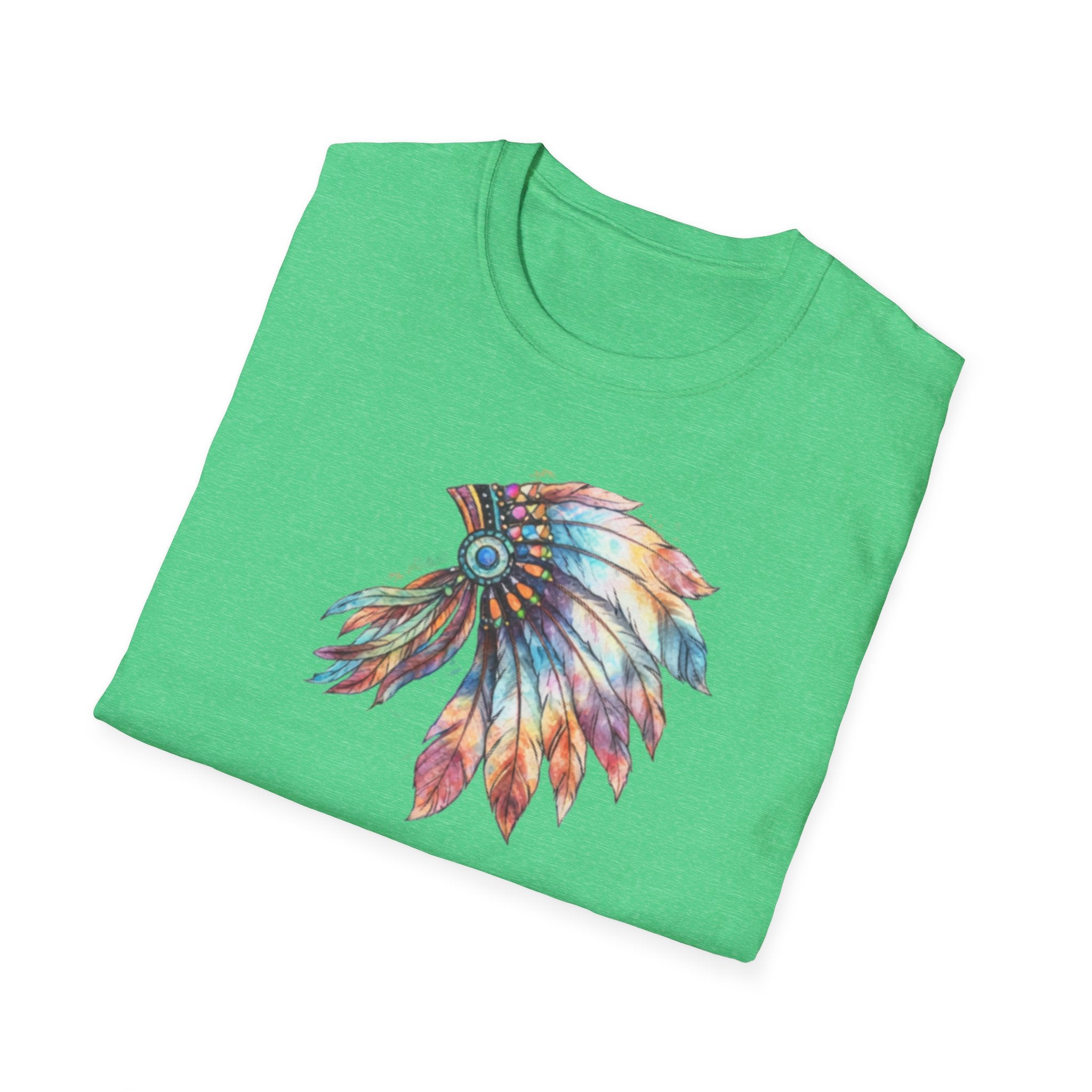 Native American Watercolor Headdress T-Shirt