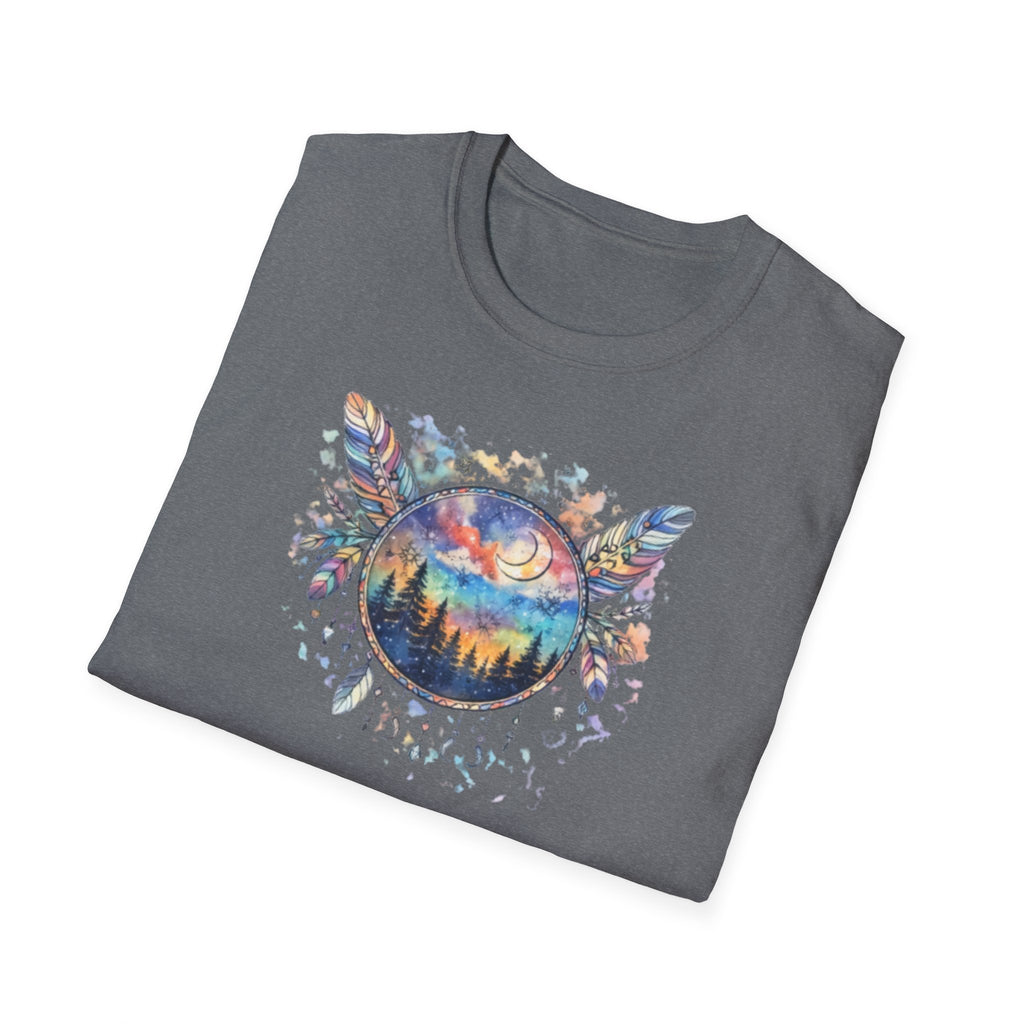 Watercolor Dreamcatcher Sunset T-Shirt — Boho Spiritual Tee