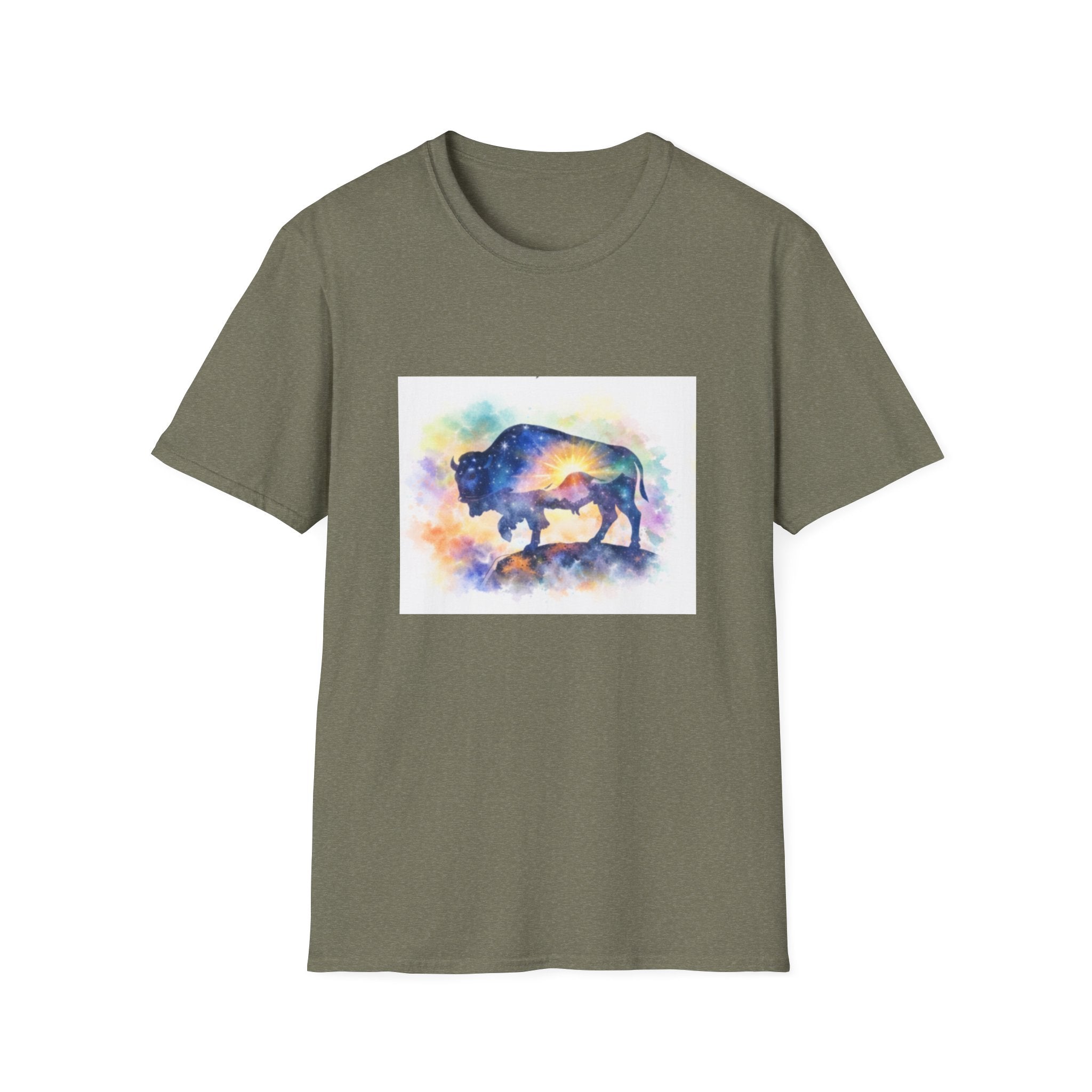Colorful Watercolor Bison T-Shirt