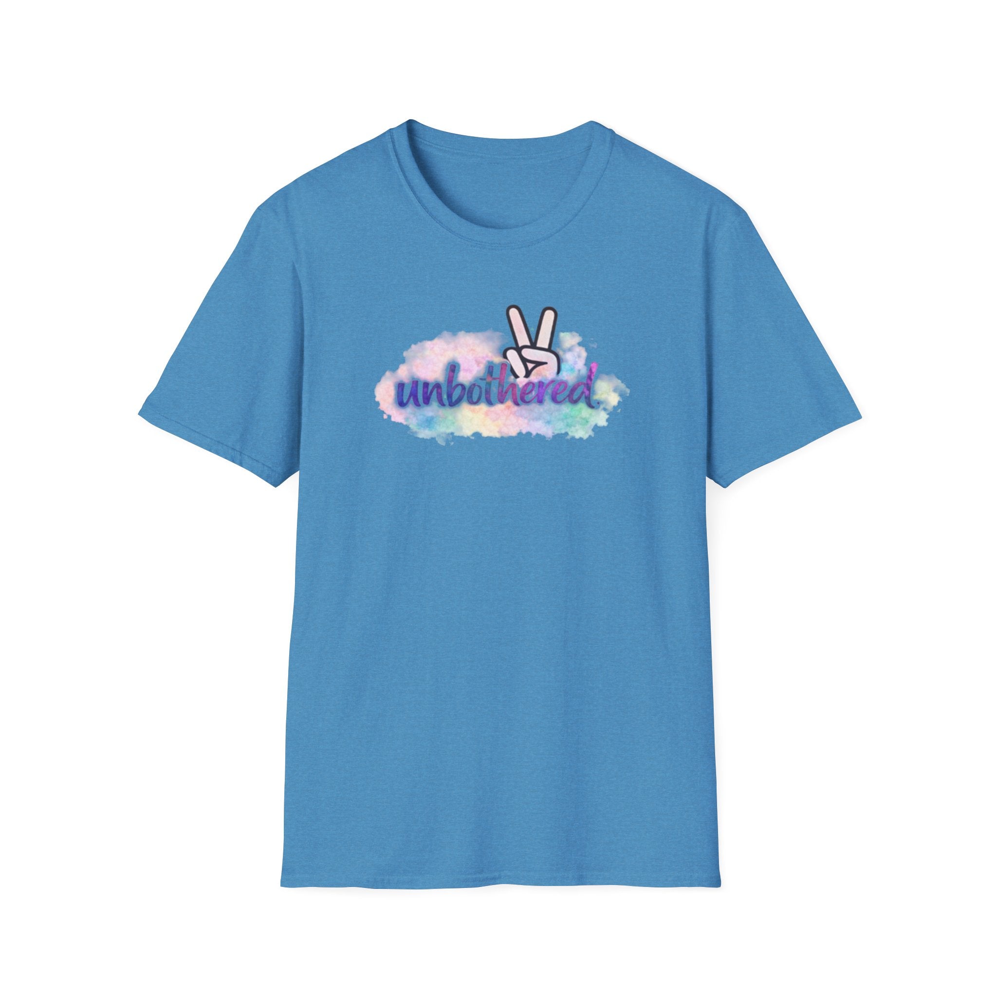 Unbothered Peace Sign T‑Shirt — Colorful Watercolor Graphic Tee