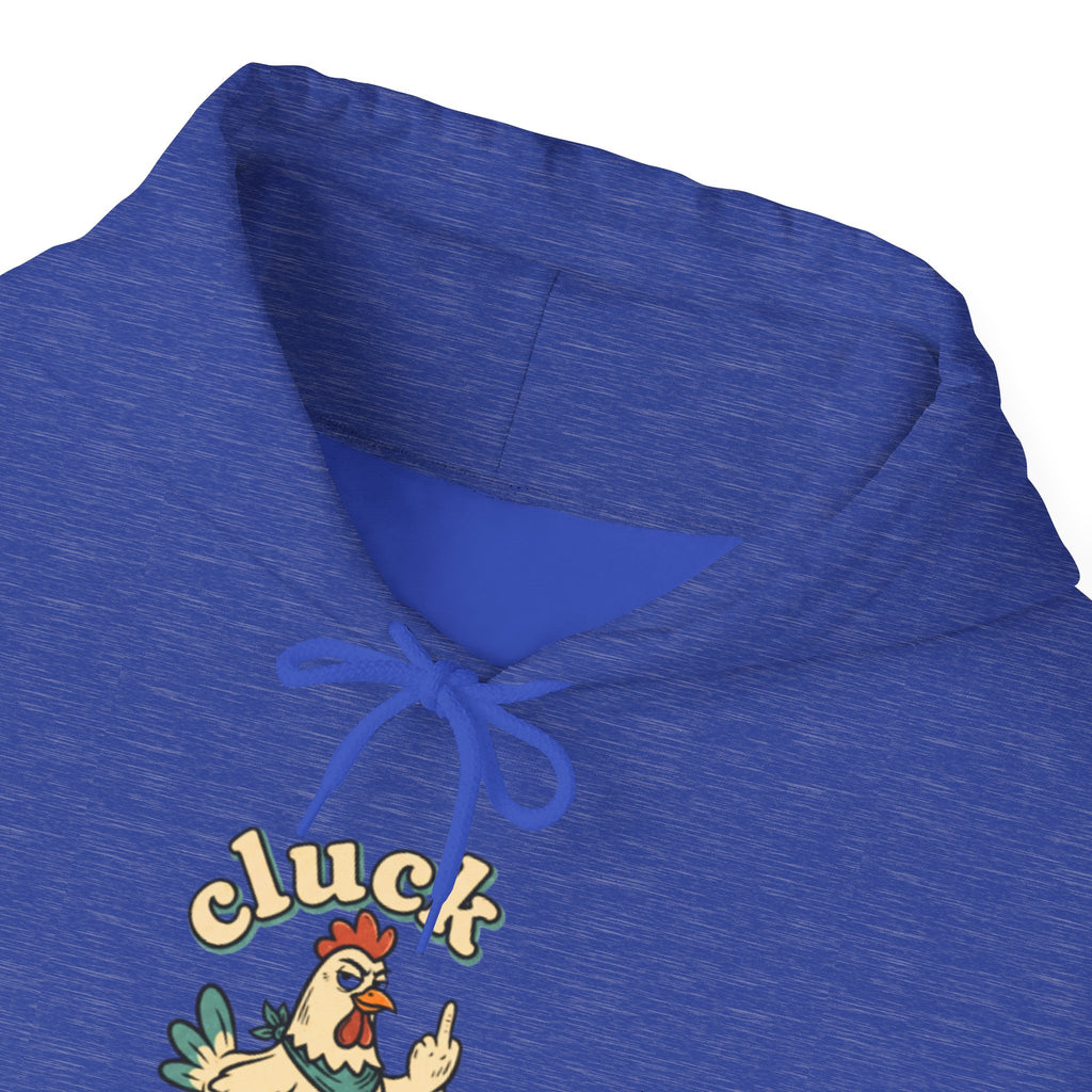'Cluck Off' Chicken Hoodie – Funny Retro Farm Animal Pullover
