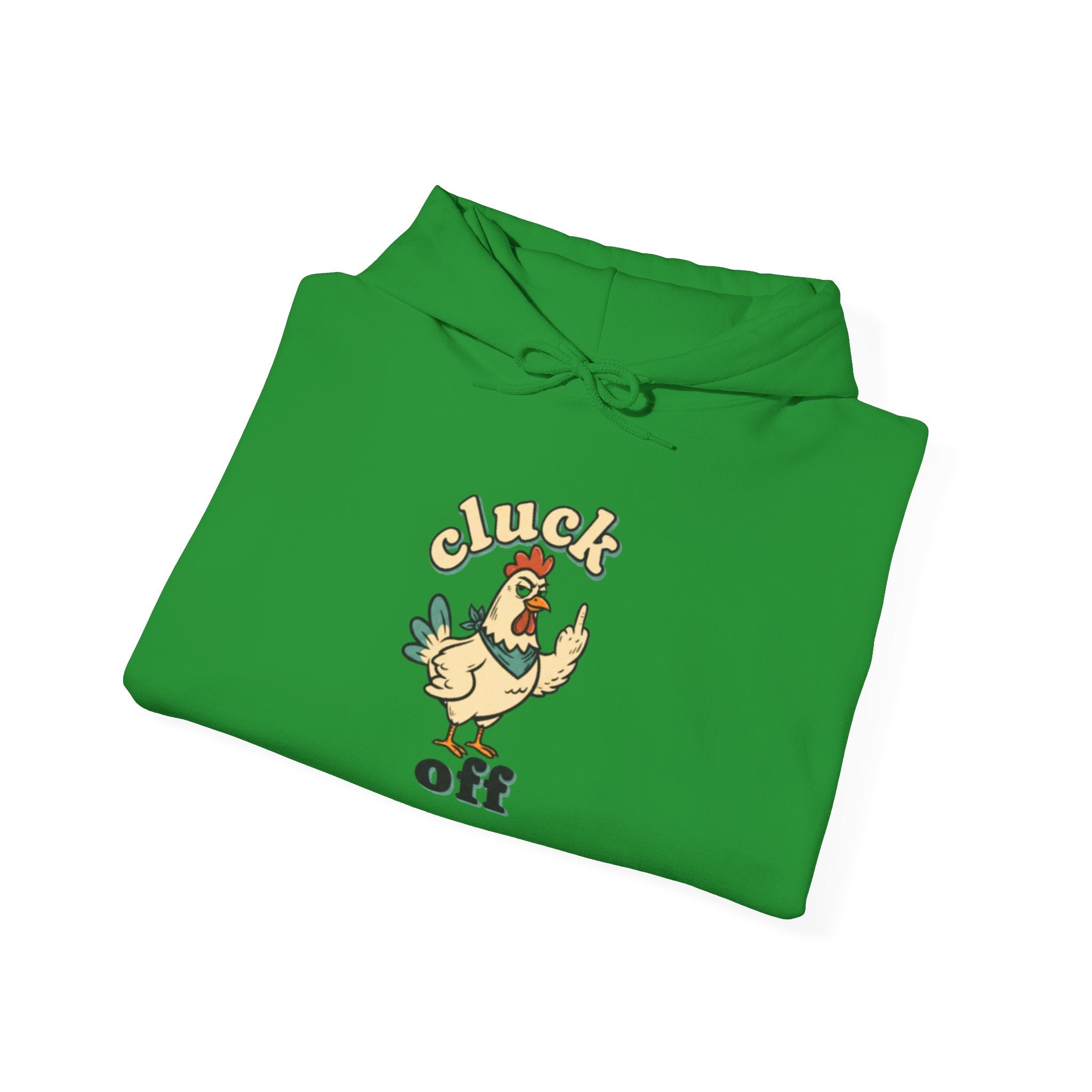 'Cluck Off' Chicken Hoodie – Funny Retro Farm Animal Pullover