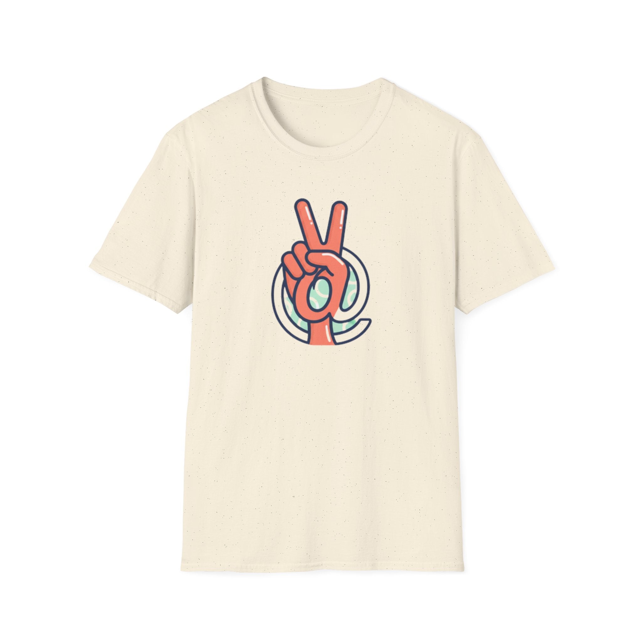 Peace Sign Hand T-Shirt | Retro Vibes, Minimal Graphic