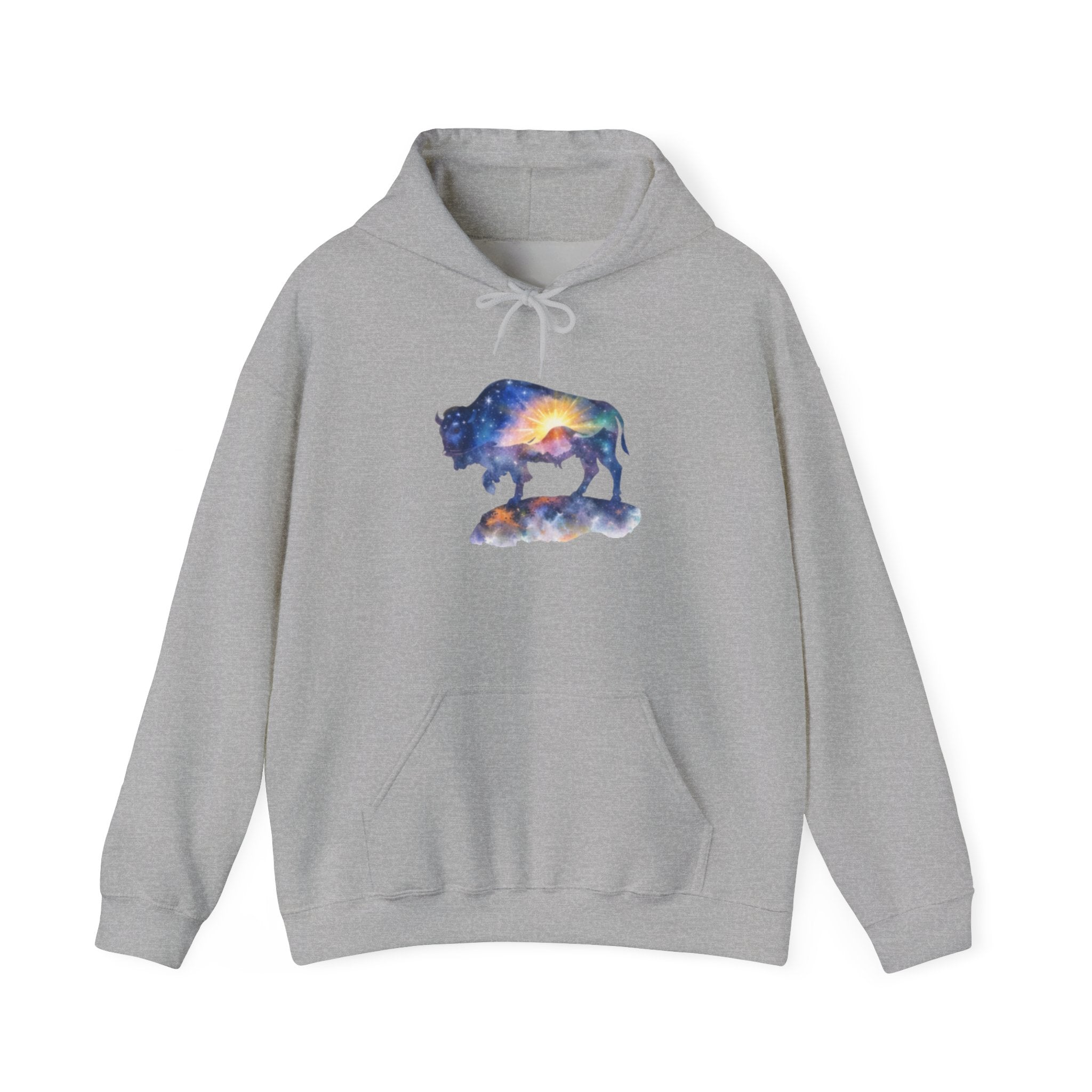 Colorful Bison Graphic Pullover