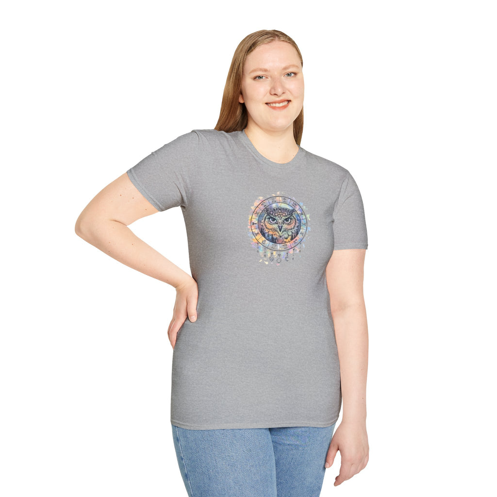 Watercolor Owl Mandala Spiritual T-Shirt Unisex