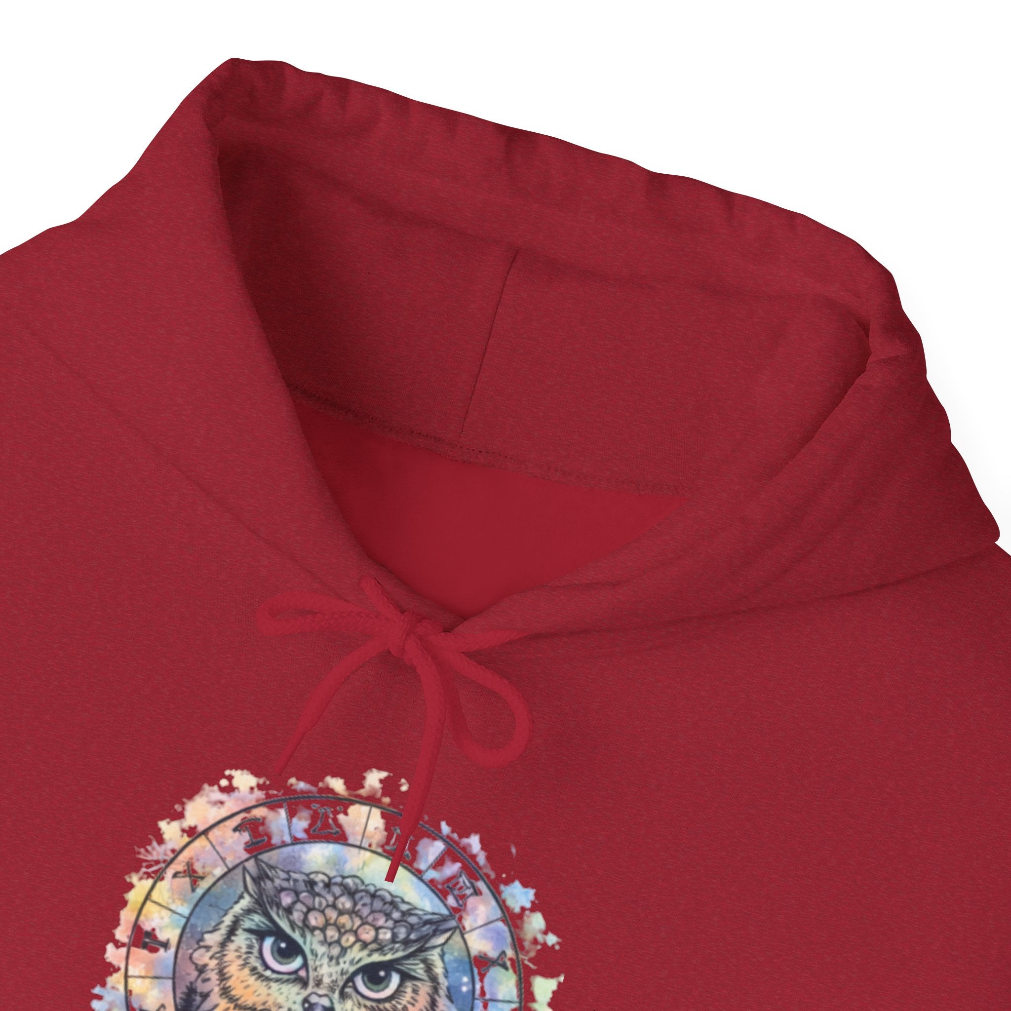 Owl Mandala Hoodie — Colorful Spiritual Owl Graphic Sweatshirt