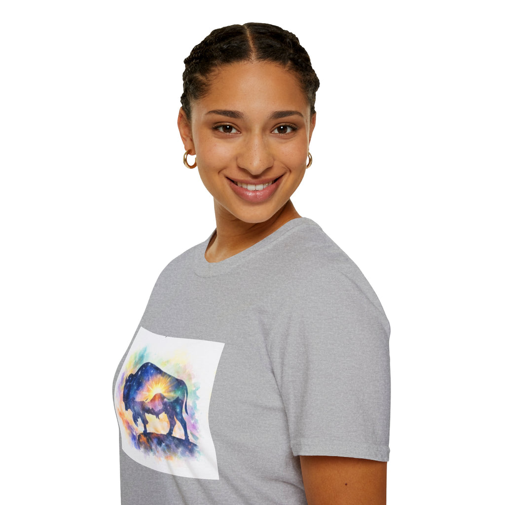 Colorful Watercolor Bison T-Shirt