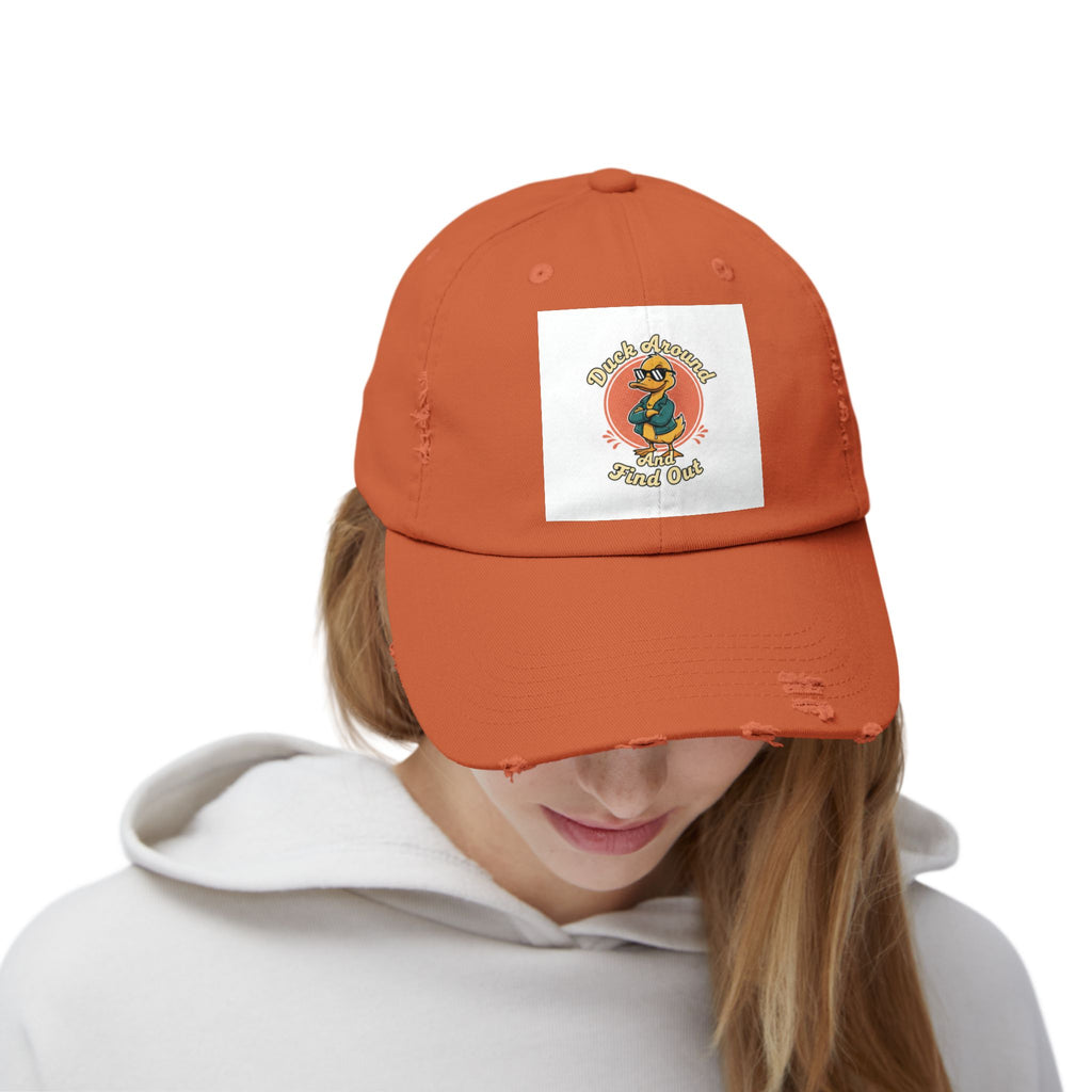 Duck Around and Find Out — Vintage Cartoon Distressed Cap