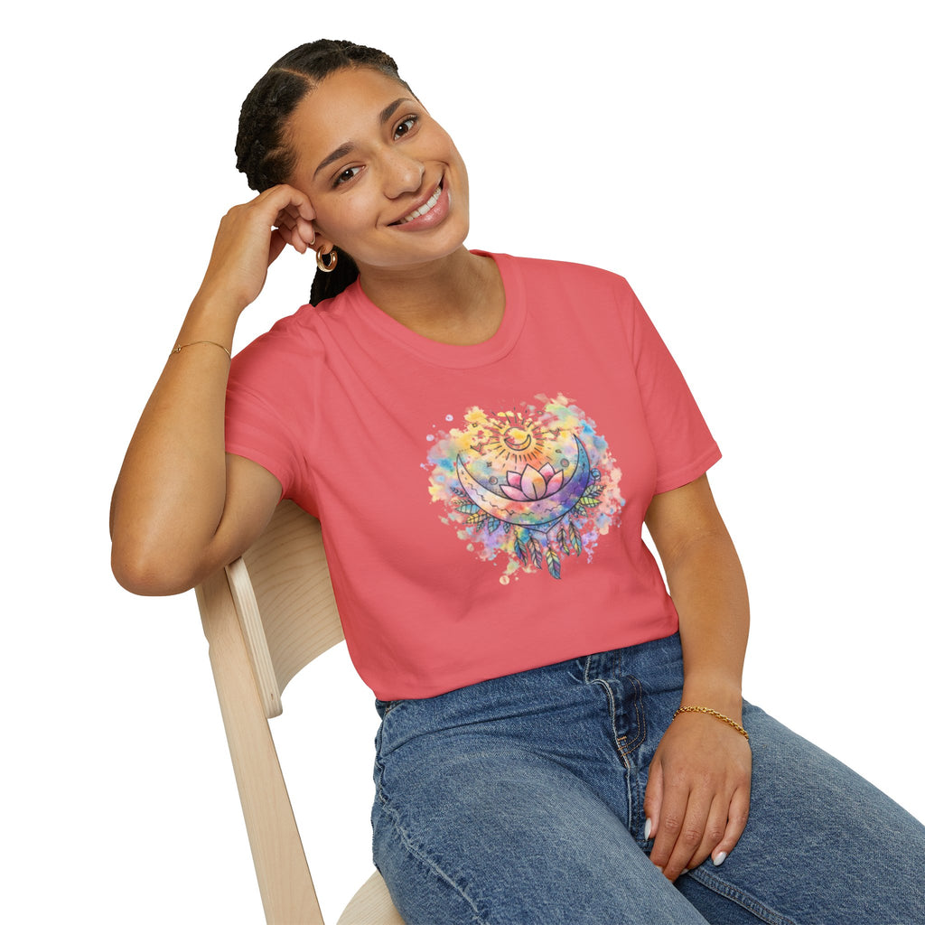 Lotus Dreamcatcher Watercolor T-Shirt — Sun & Feather Spiritual Tee