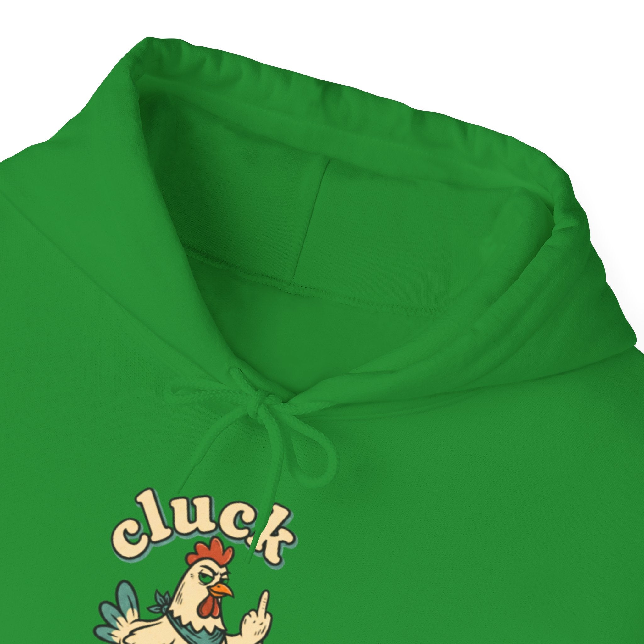 'Cluck Off' Chicken Hoodie – Funny Retro Farm Animal Pullover