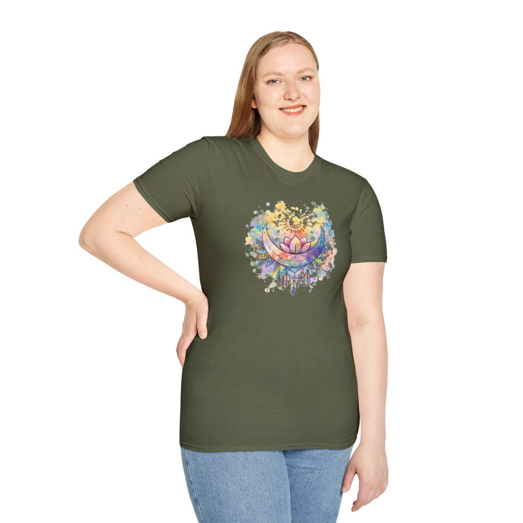 Lotus Dreamcatcher Watercolor T-Shirt — Sun & Feather Spiritual Tee