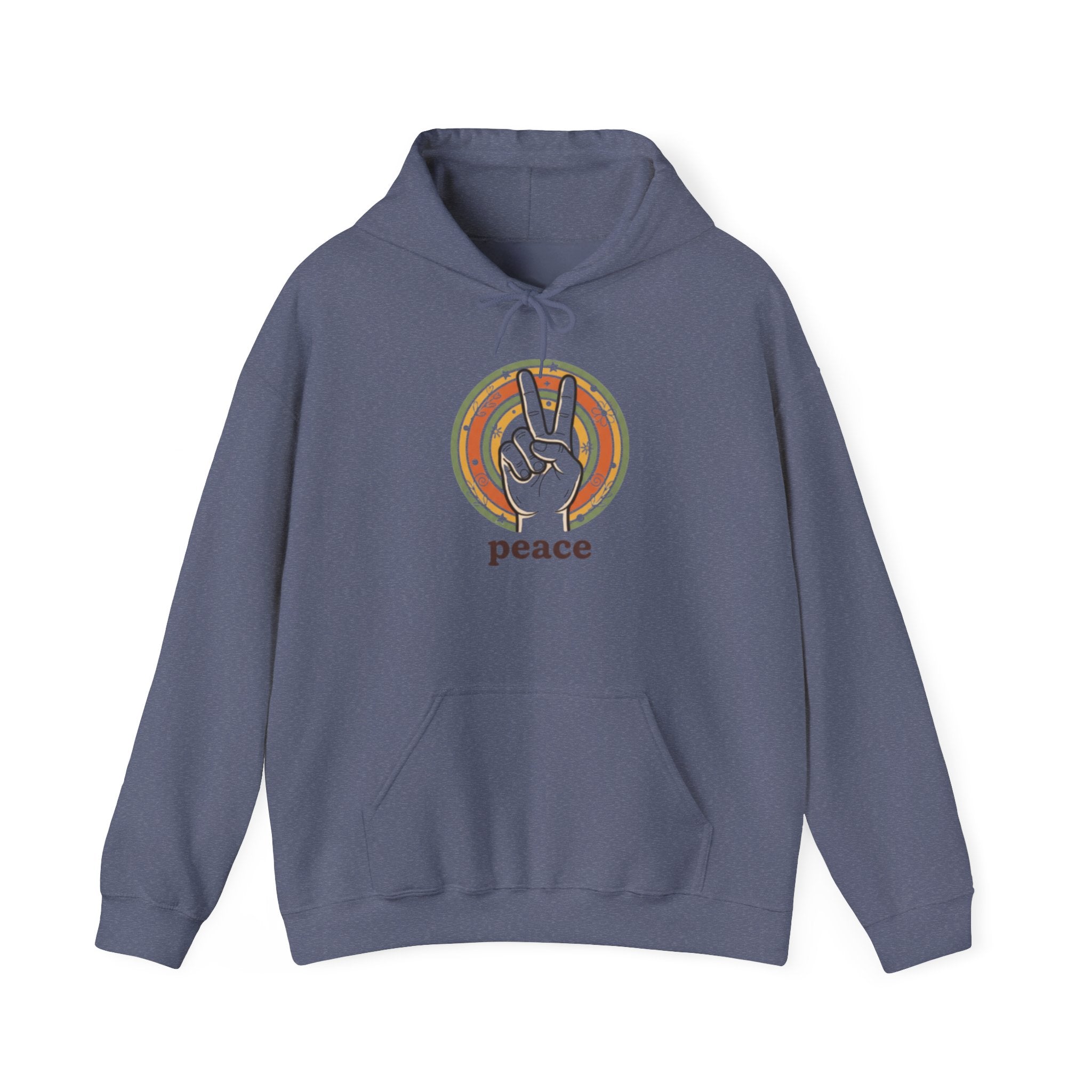 Peace Sign Hoodie — Retro Vibe Peace Hand Graphic Sweatshirt