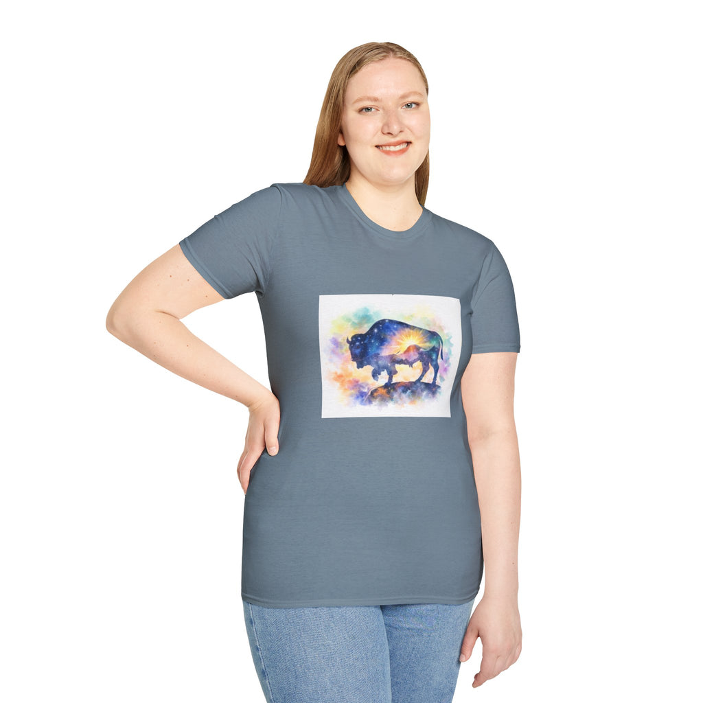 Colorful Watercolor Bison T-Shirt