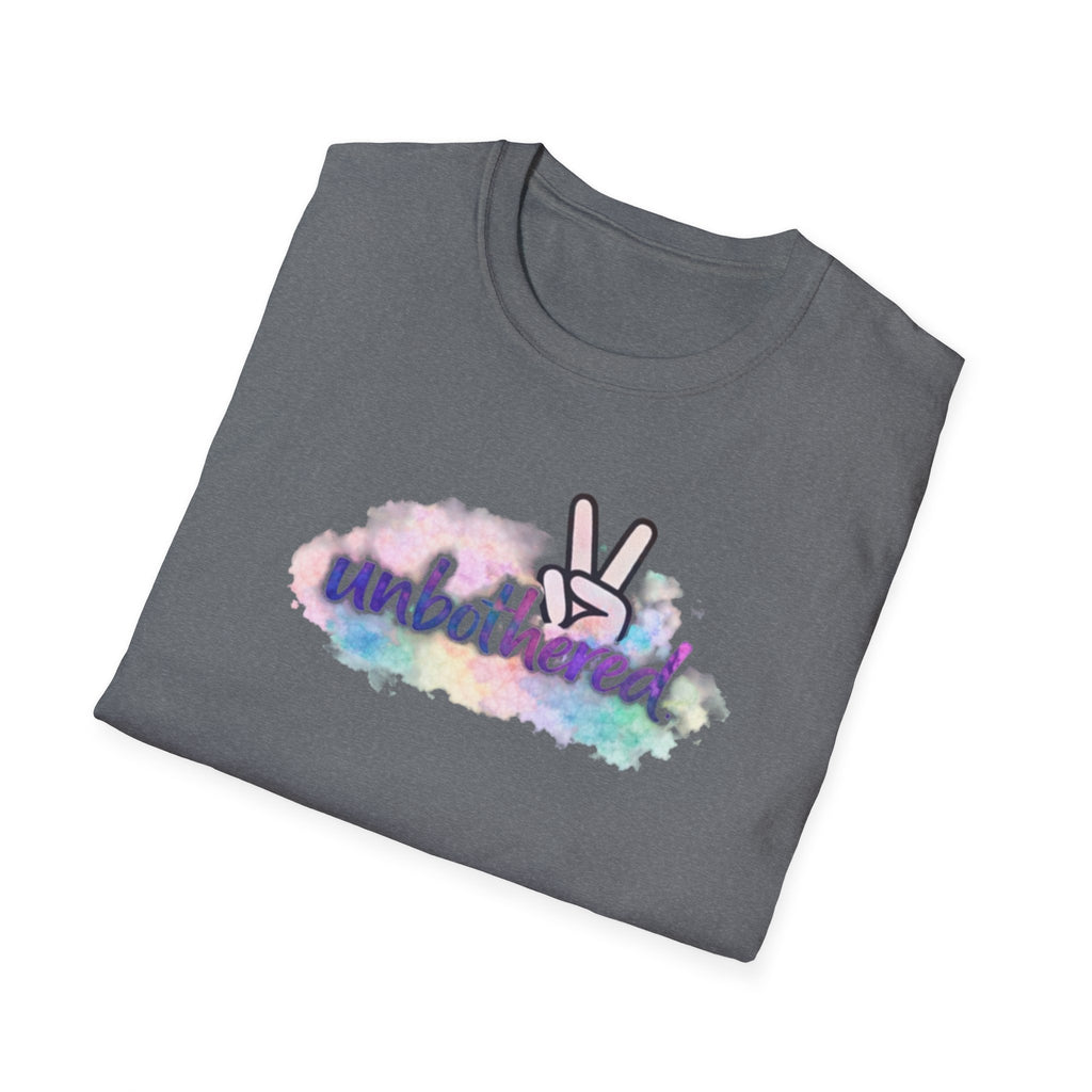 Unbothered Peace Sign T‑Shirt — Colorful Watercolor Graphic Tee