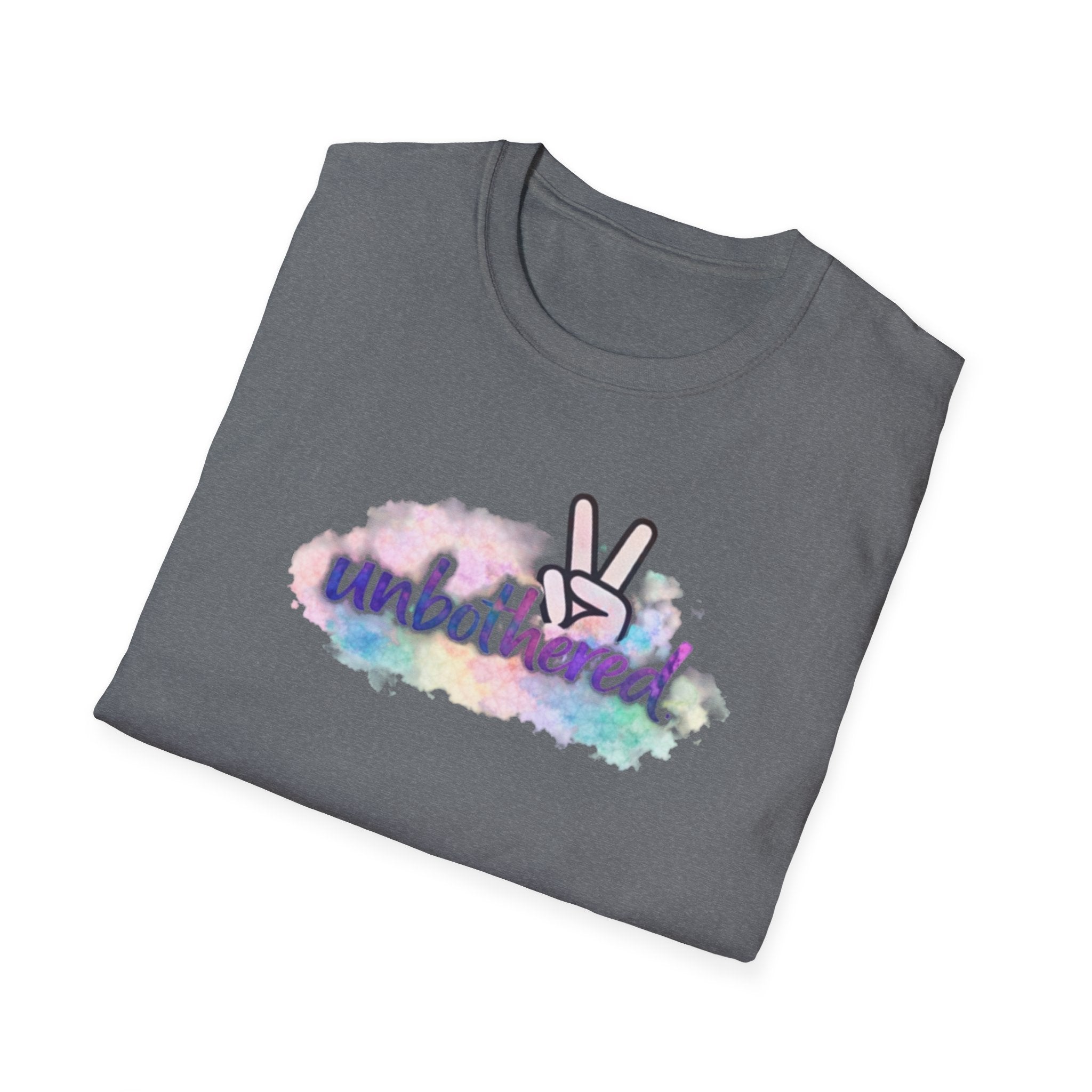Unbothered Peace Sign T‑Shirt — Colorful Watercolor Graphic Tee