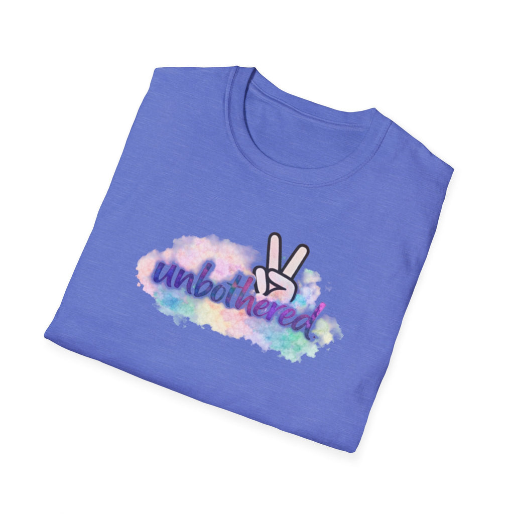 Unbothered Peace Sign T‑Shirt — Colorful Watercolor Graphic Tee