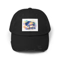 Distressed Buffalo Cap — Watercolor Bison Patch Hat