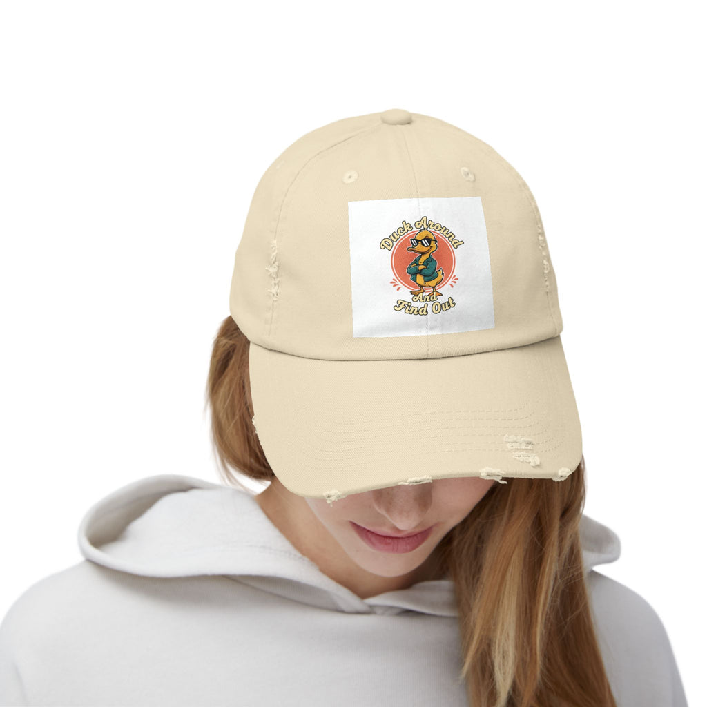 Duck Around and Find Out — Vintage Cartoon Distressed Cap