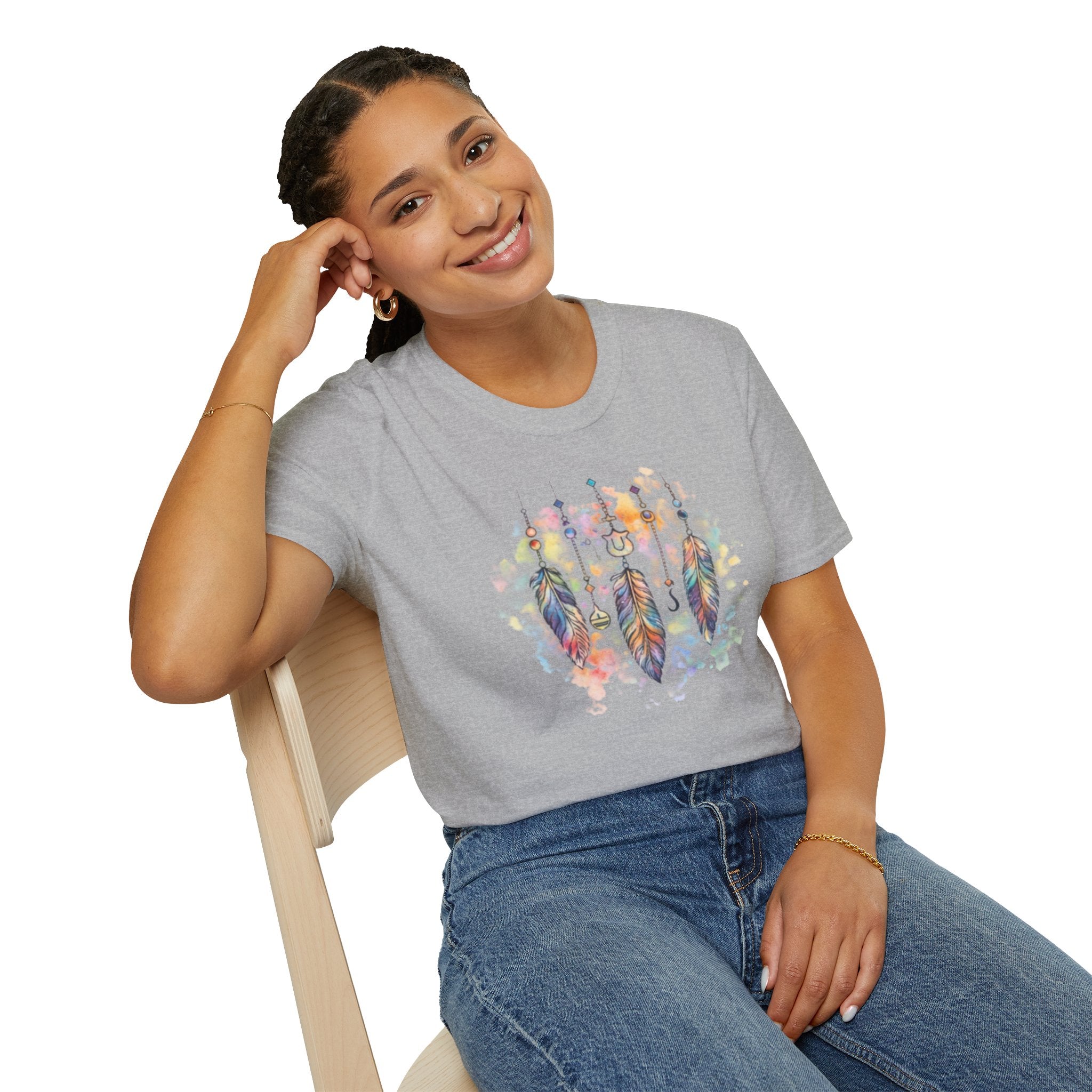 Watercolor Dreamcatcher T-Shirt — Boho Feather Graphic Tee