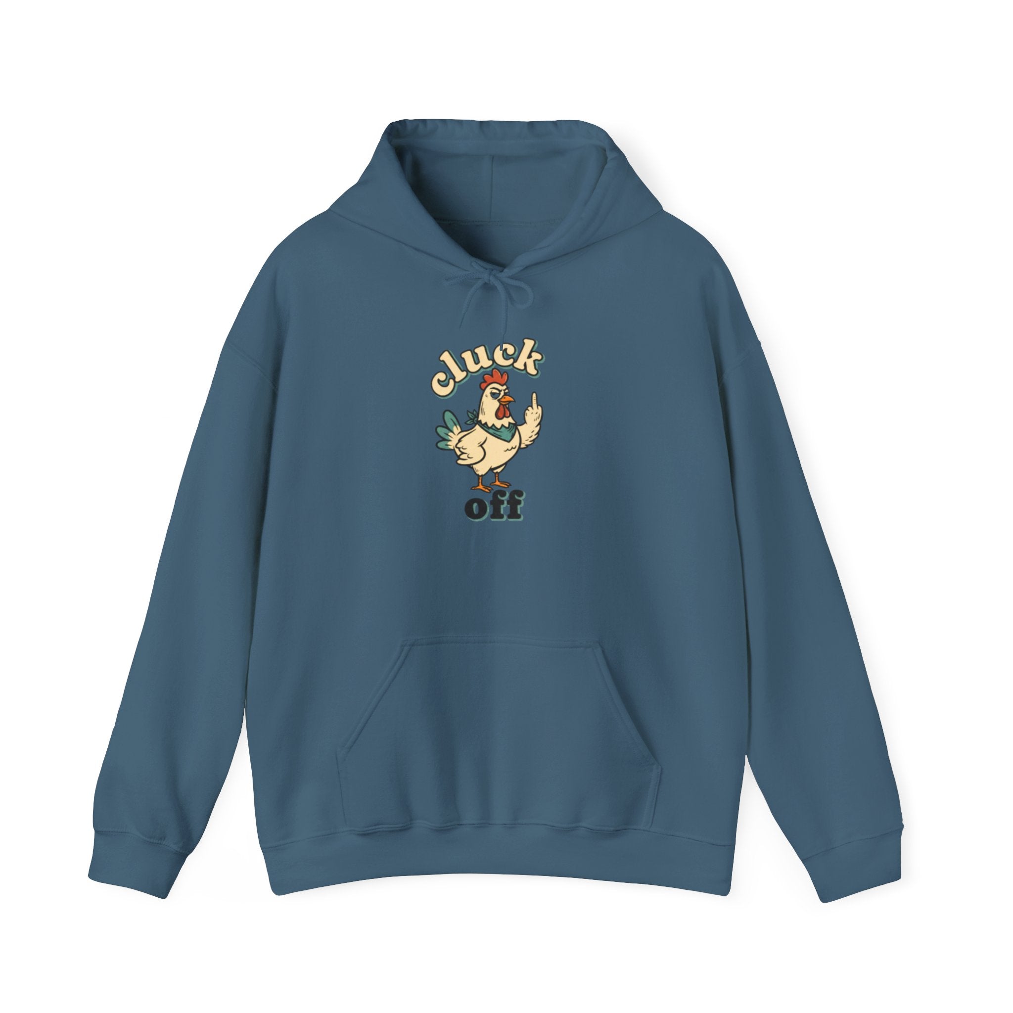 'Cluck Off' Chicken Hoodie – Funny Retro Farm Animal Pullover