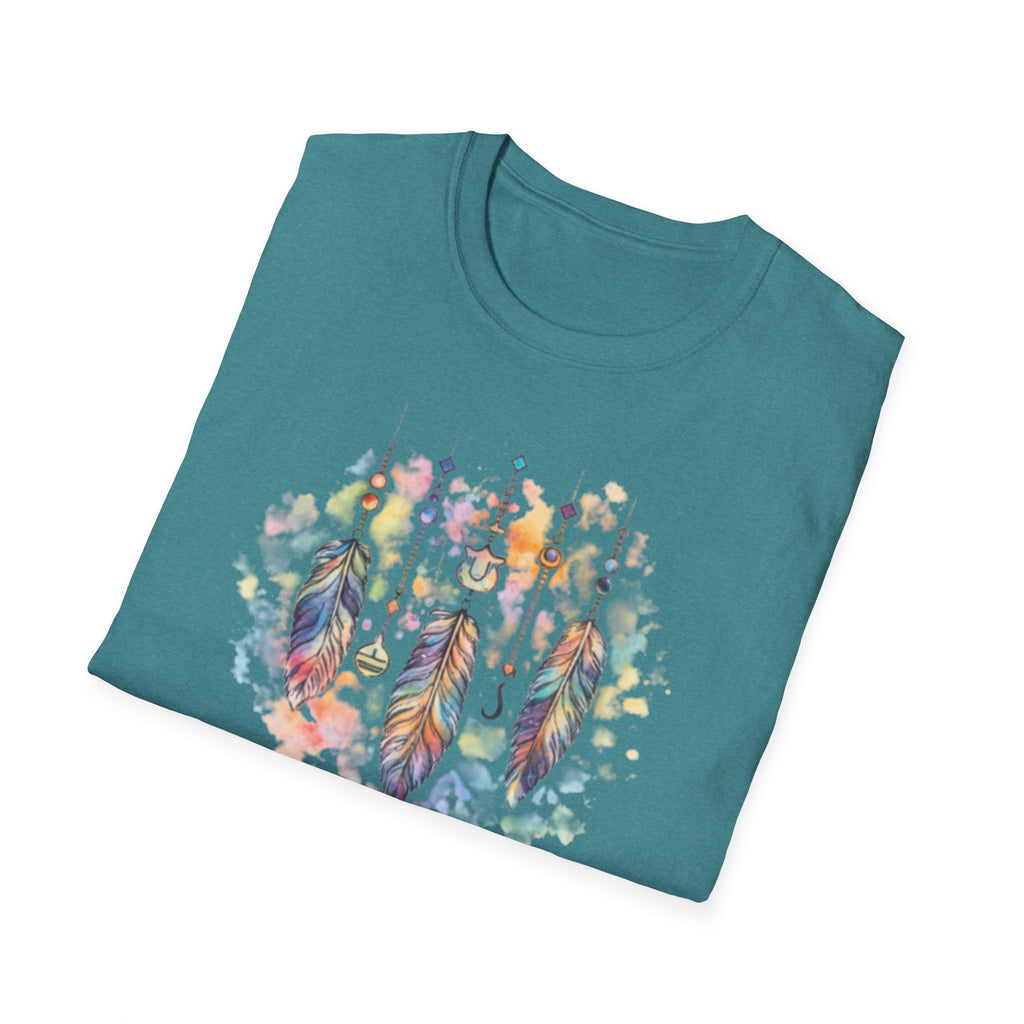 Watercolor Dreamcatcher T-Shirt — Boho Feather Graphic Tee