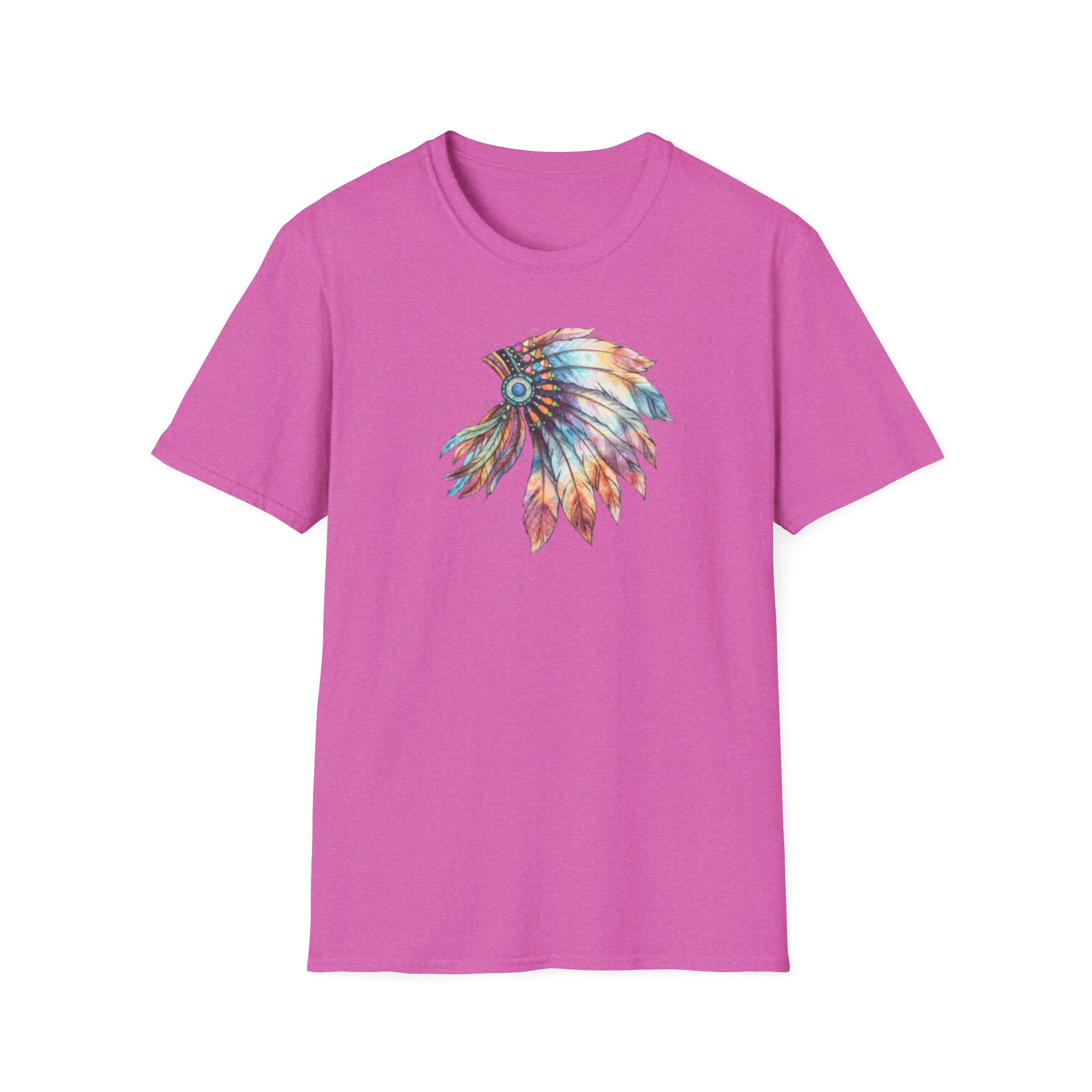 Native American Watercolor Headdress T-Shirt