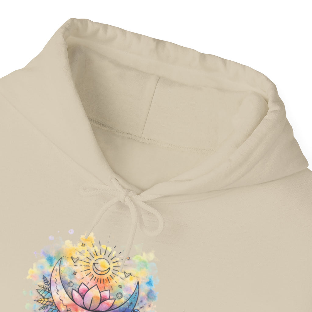 Lotus Watercolor Hoodie – Boho Spiritual Yoga Sweatshirt