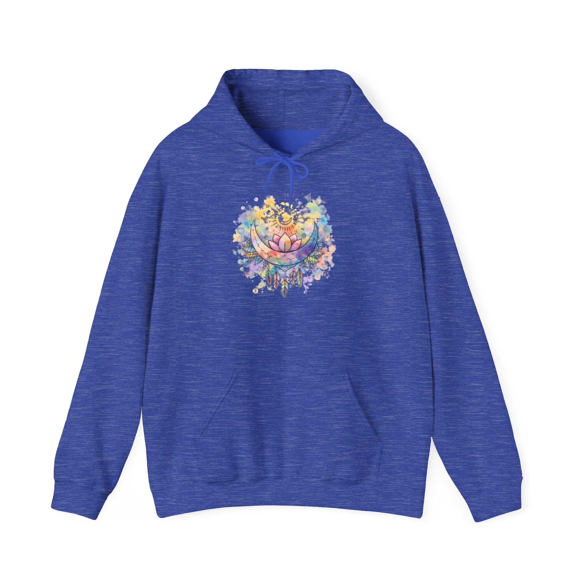 Lotus Watercolor Hoodie – Boho Spiritual Yoga Sweatshirt
