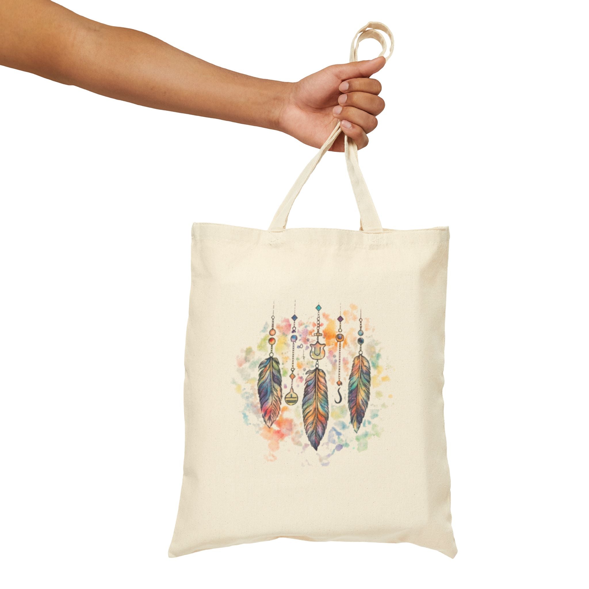 Boho Watercolor Dreamcatcher Tote