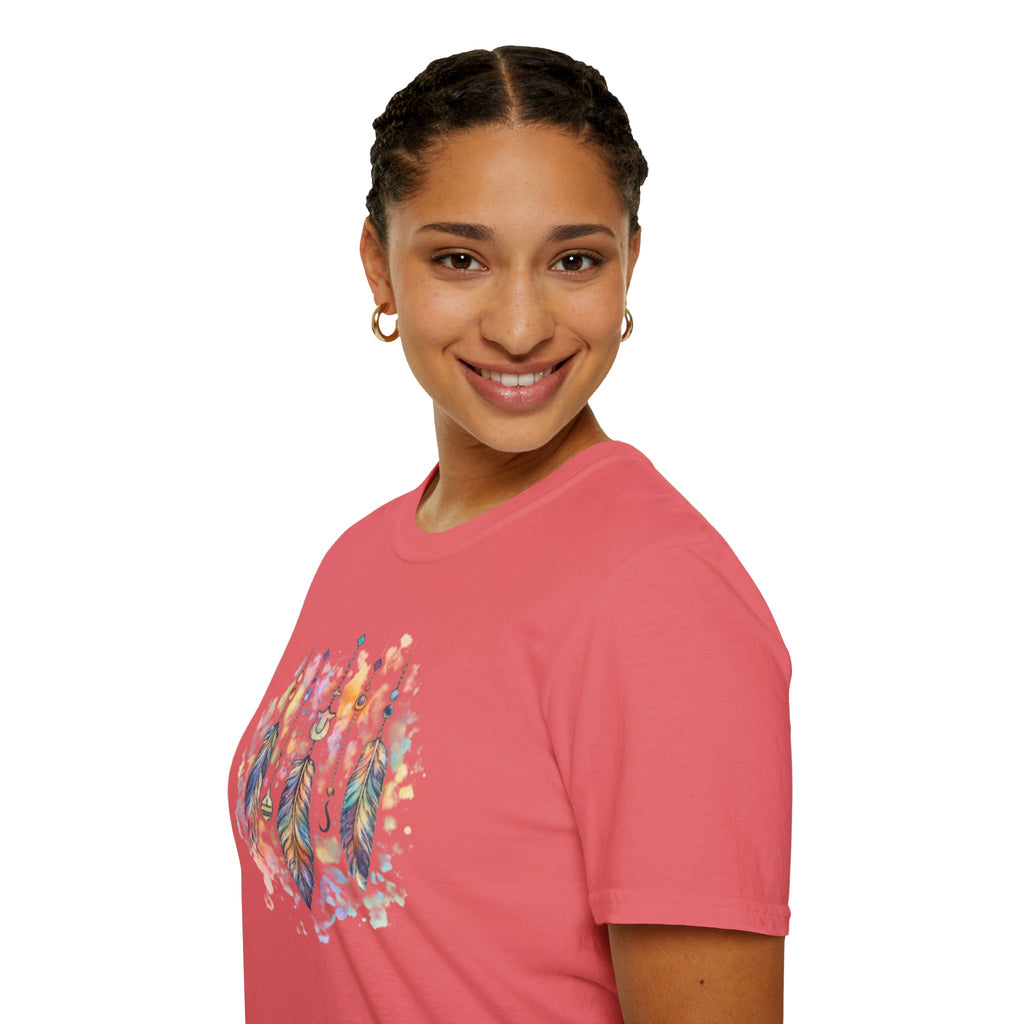 Watercolor Dreamcatcher T-Shirt — Boho Feather Graphic Tee