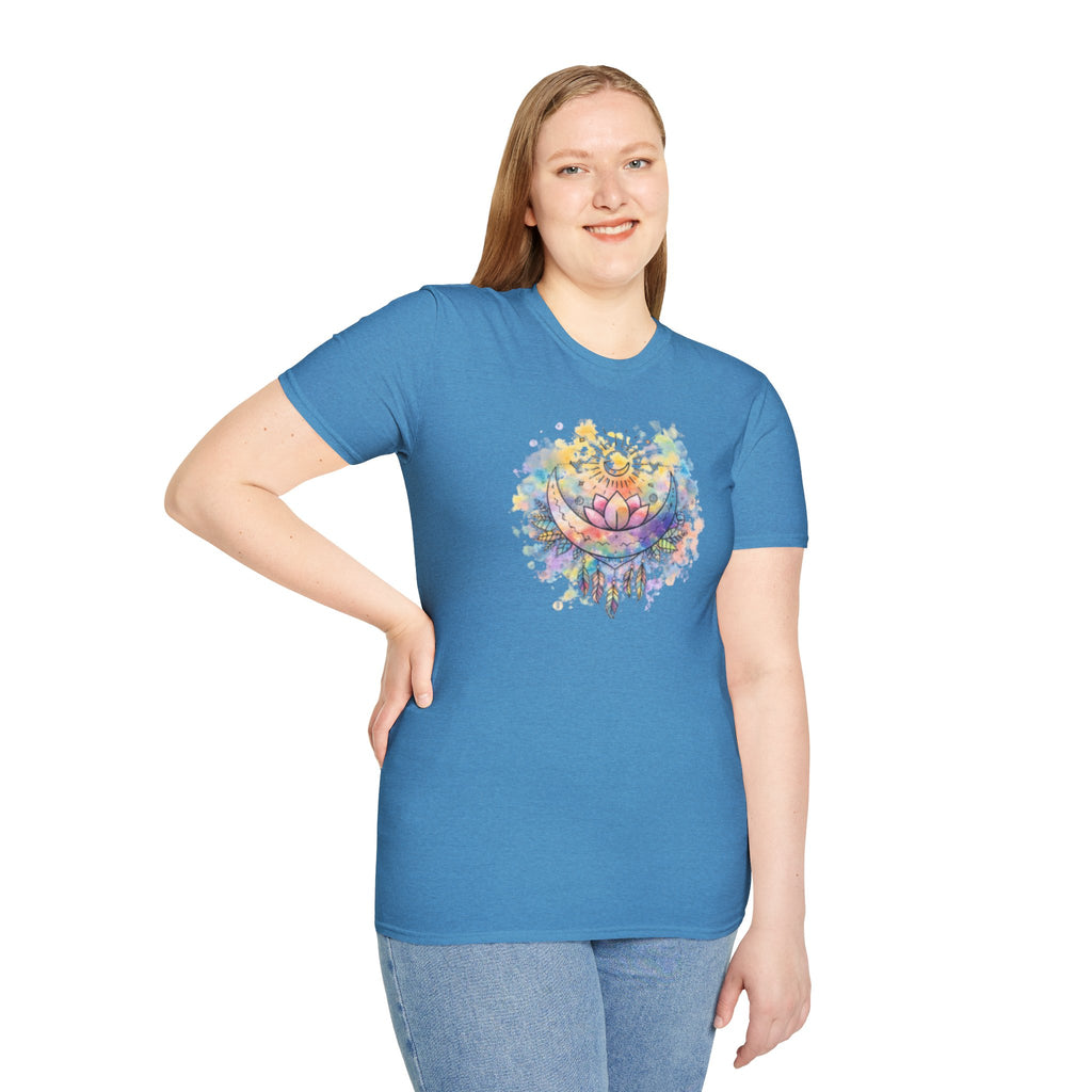 Lotus Dreamcatcher Watercolor T-Shirt — Sun & Feather Spiritual Tee