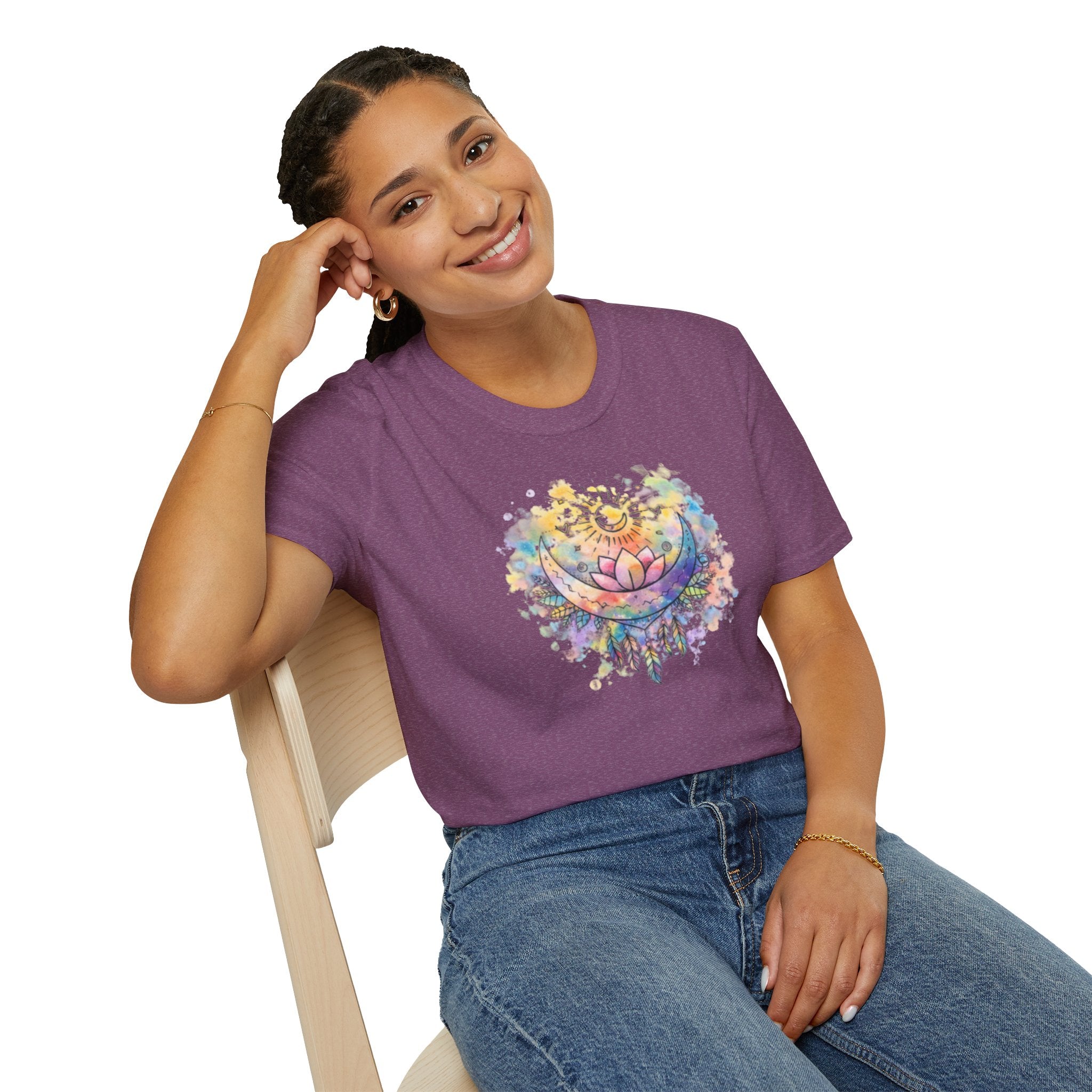 Lotus Dreamcatcher Watercolor T-Shirt — Sun & Feather Spiritual Tee