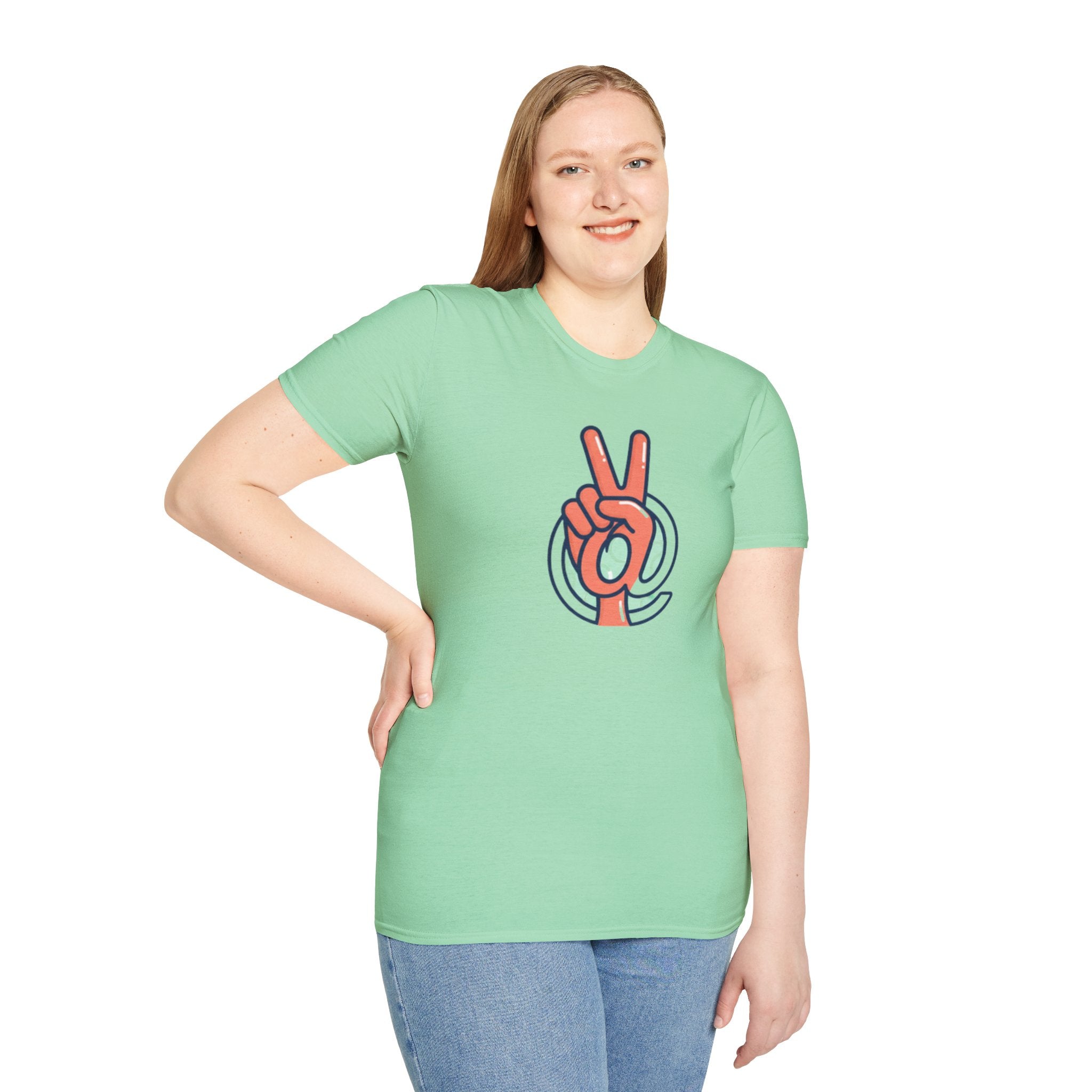 Peace Sign Hand T-Shirt | Retro Vibes, Minimal Graphic