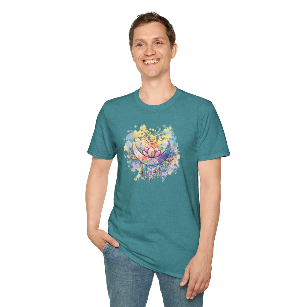 Lotus Dreamcatcher Watercolor T-Shirt — Sun & Feather Spiritual Tee