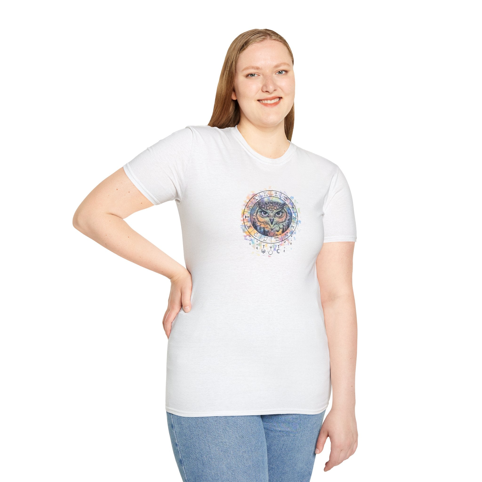 Watercolor Owl Mandala Spiritual T-Shirt Unisex