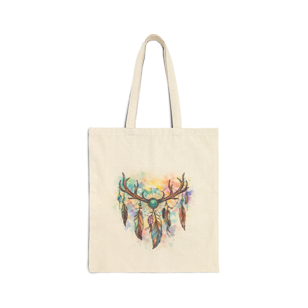 Boho Antler Dreamcatcher Tote Bag