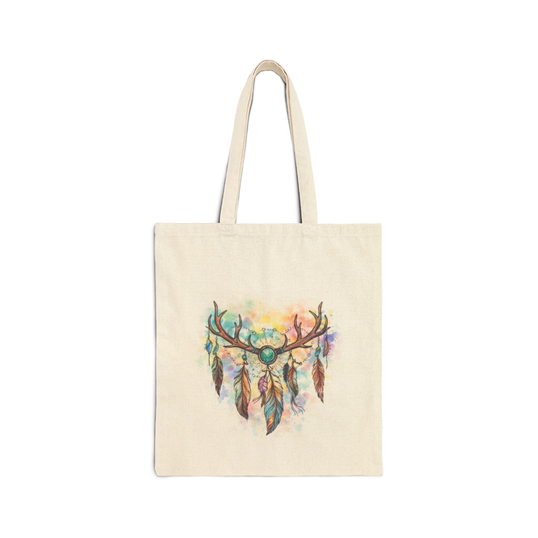 Boho Antler Dreamcatcher Tote Bag
