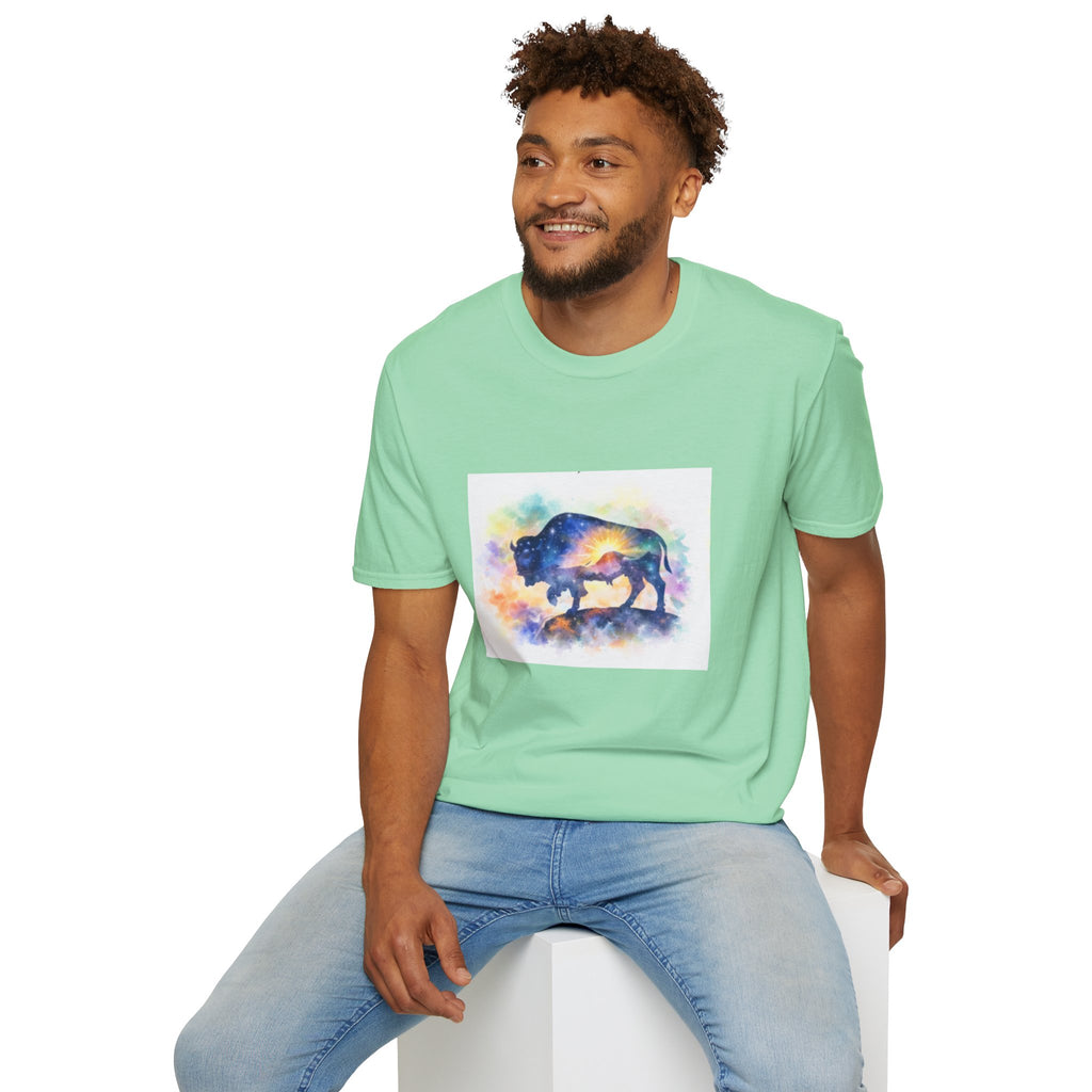 Colorful Watercolor Bison T-Shirt