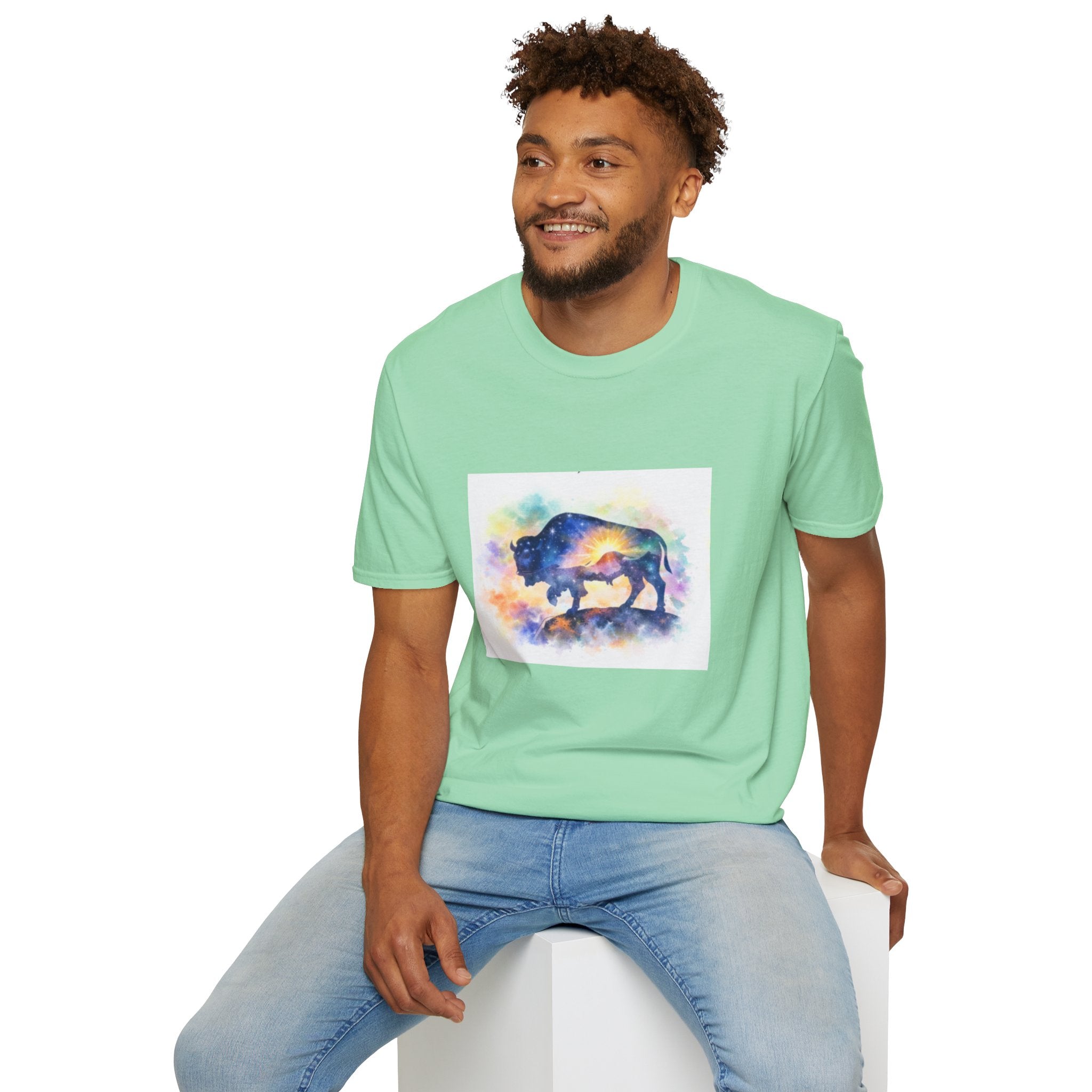 Colorful Watercolor Bison T-Shirt